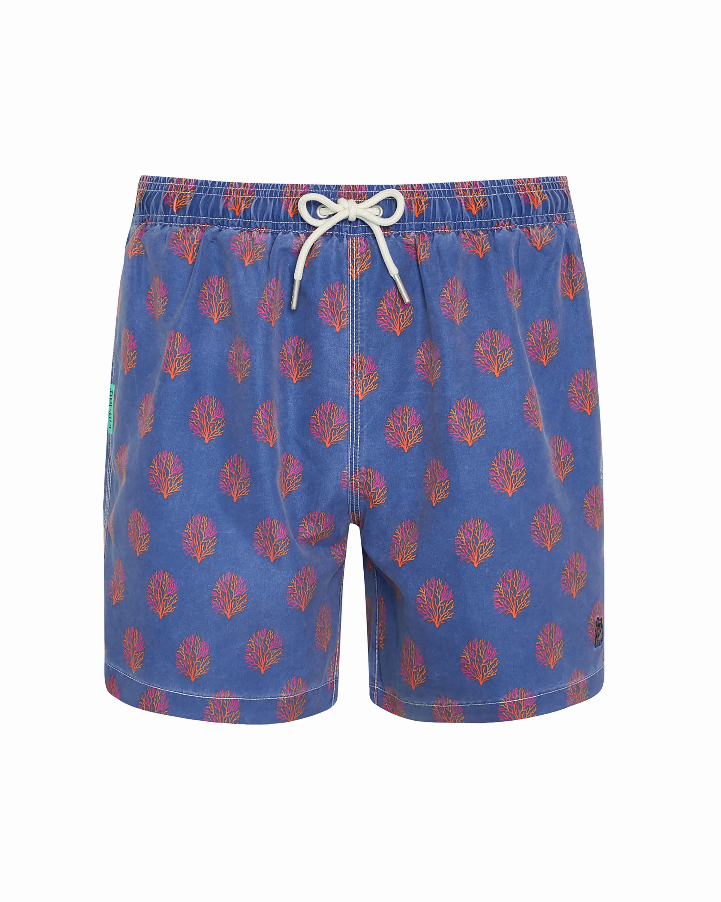 Bañador bermuda hombre Kiff Kiff azul lavado estampado Corales