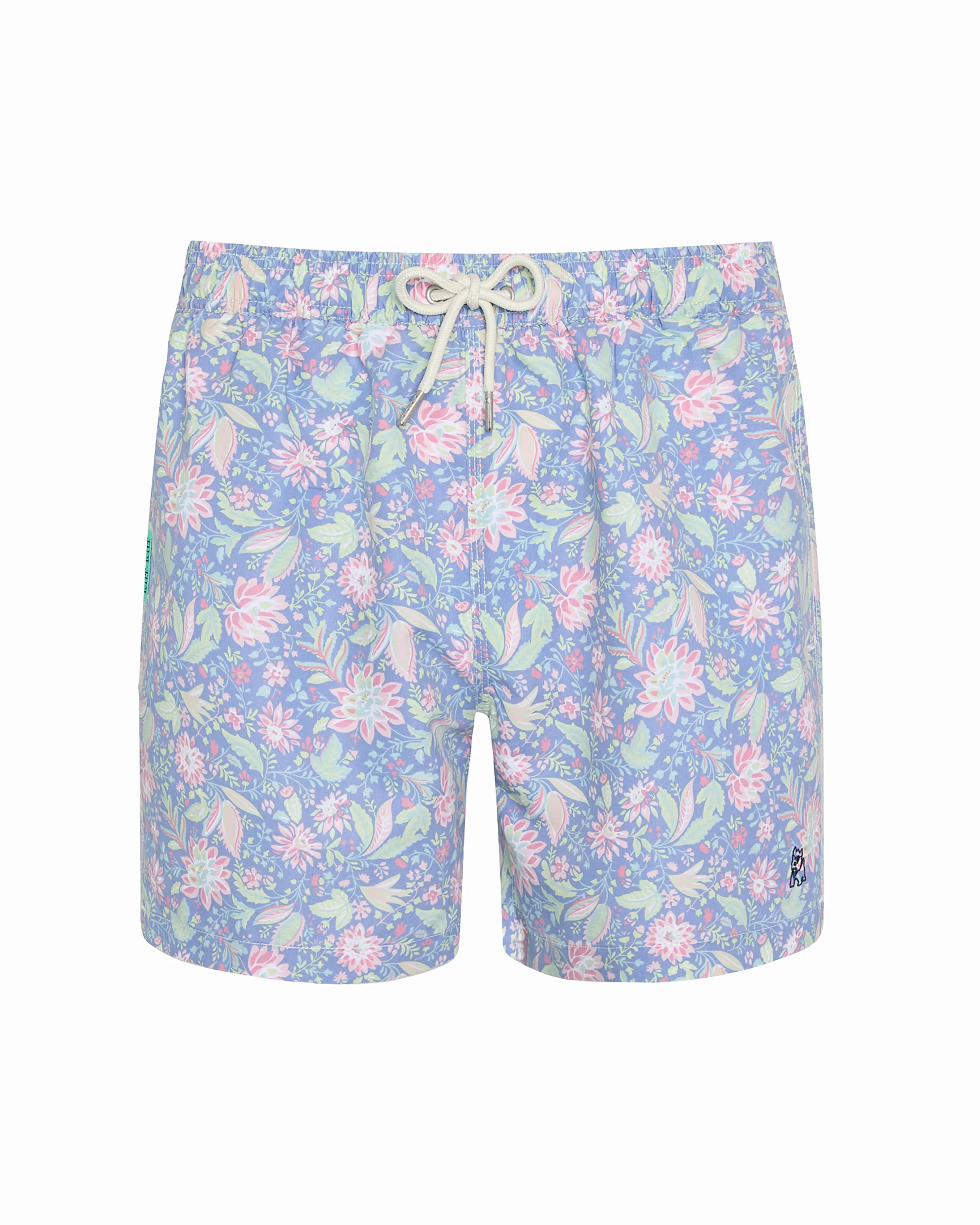 Bañador bermuda hombre Kiff Kiff azul lavado estampado Flores