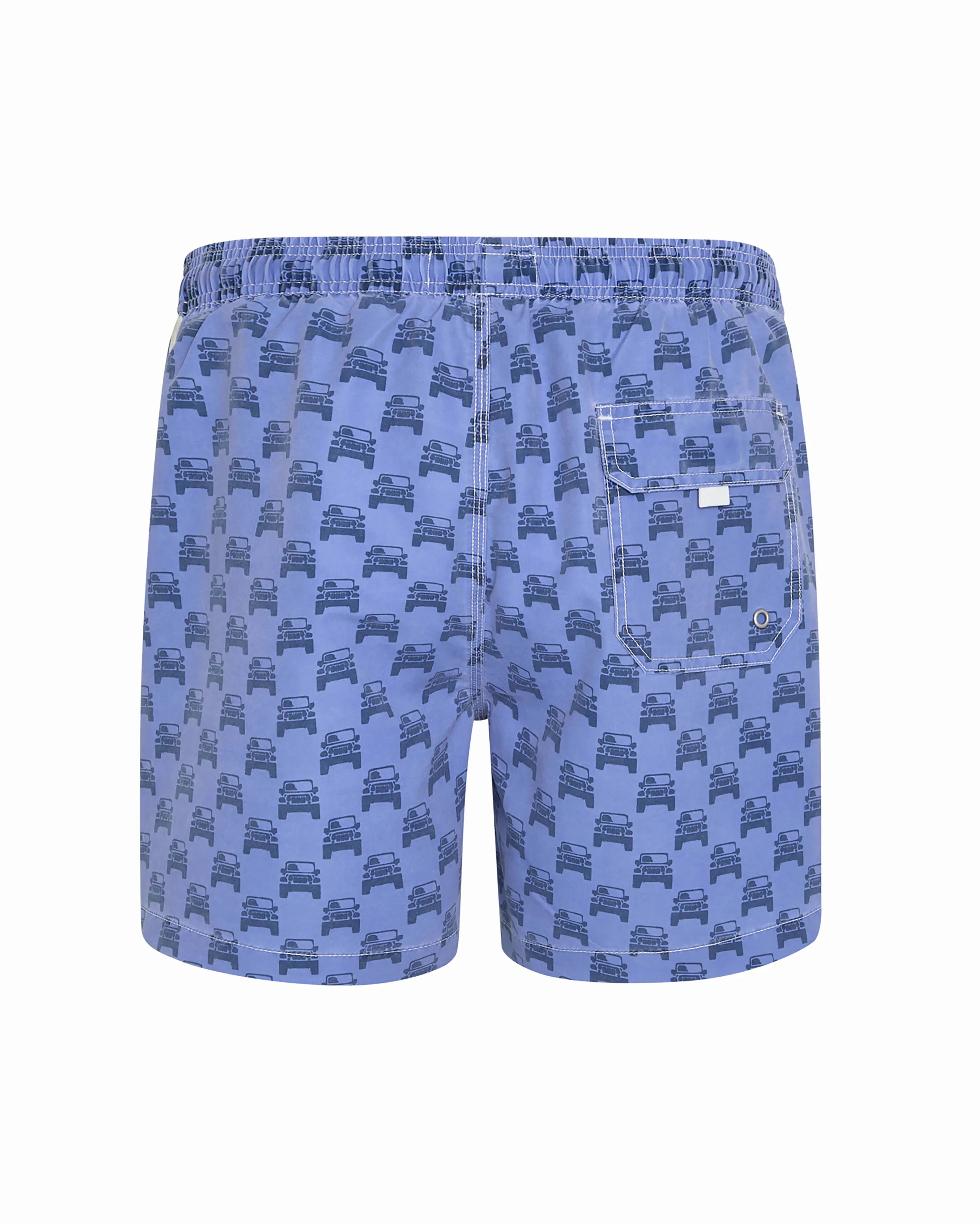 Bañador bermuda hombre Kiff Kiff azul lavado estampado Coche