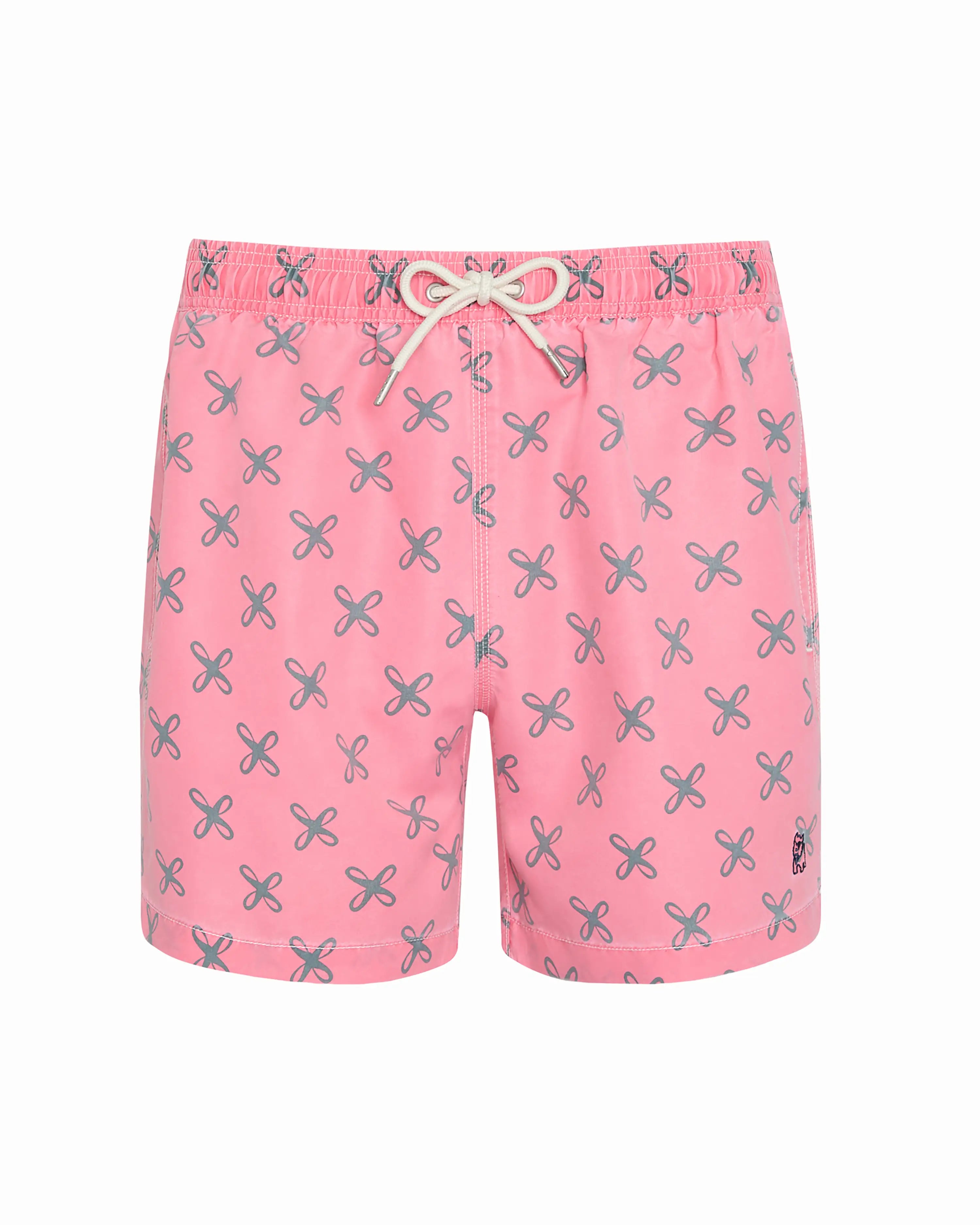 Bañador bermuda hombre Kiff Kiff rosa lavado estampado Nudo