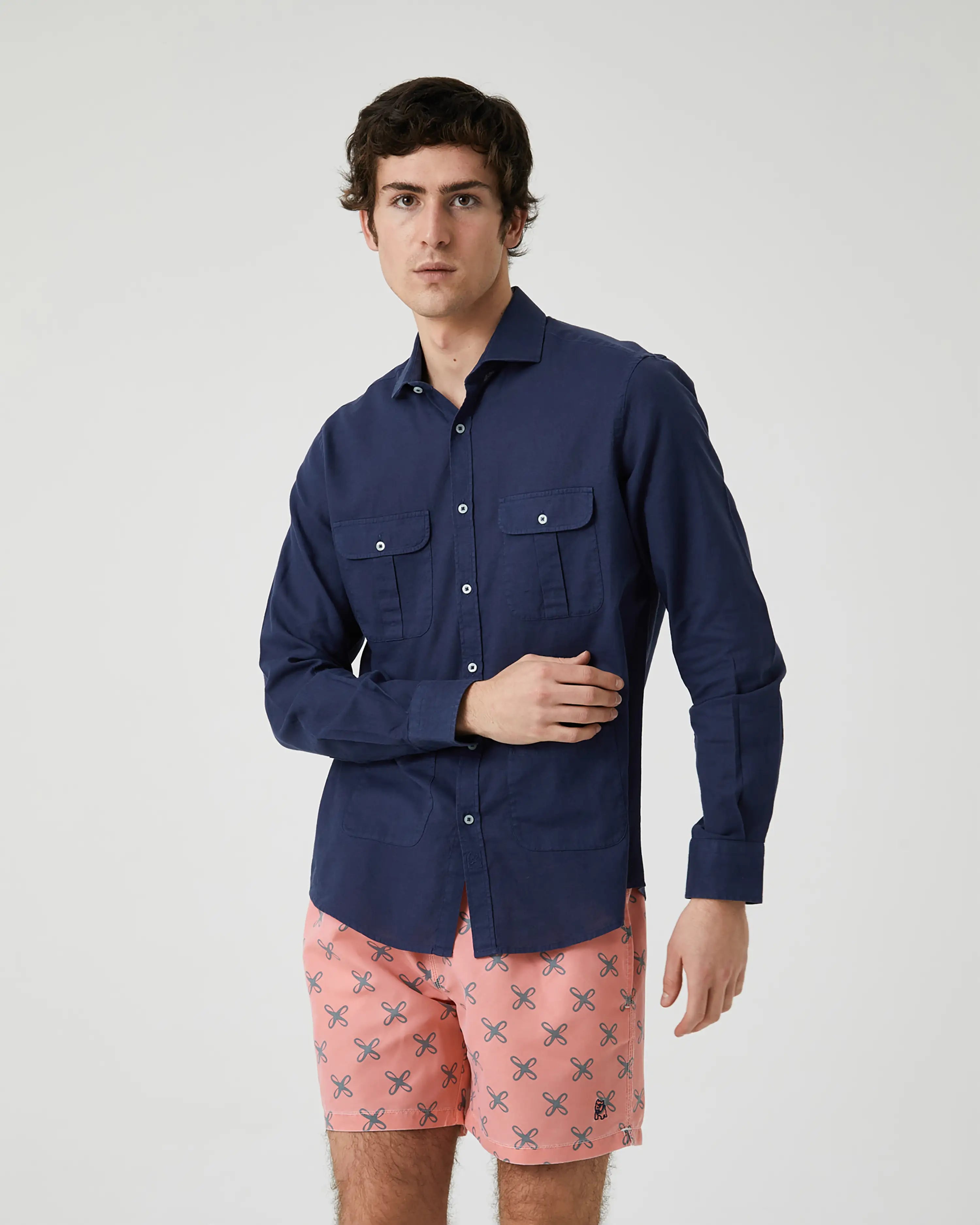 Bañador bermuda hombre Kiff Kiff rosa lavado estampado Nudo