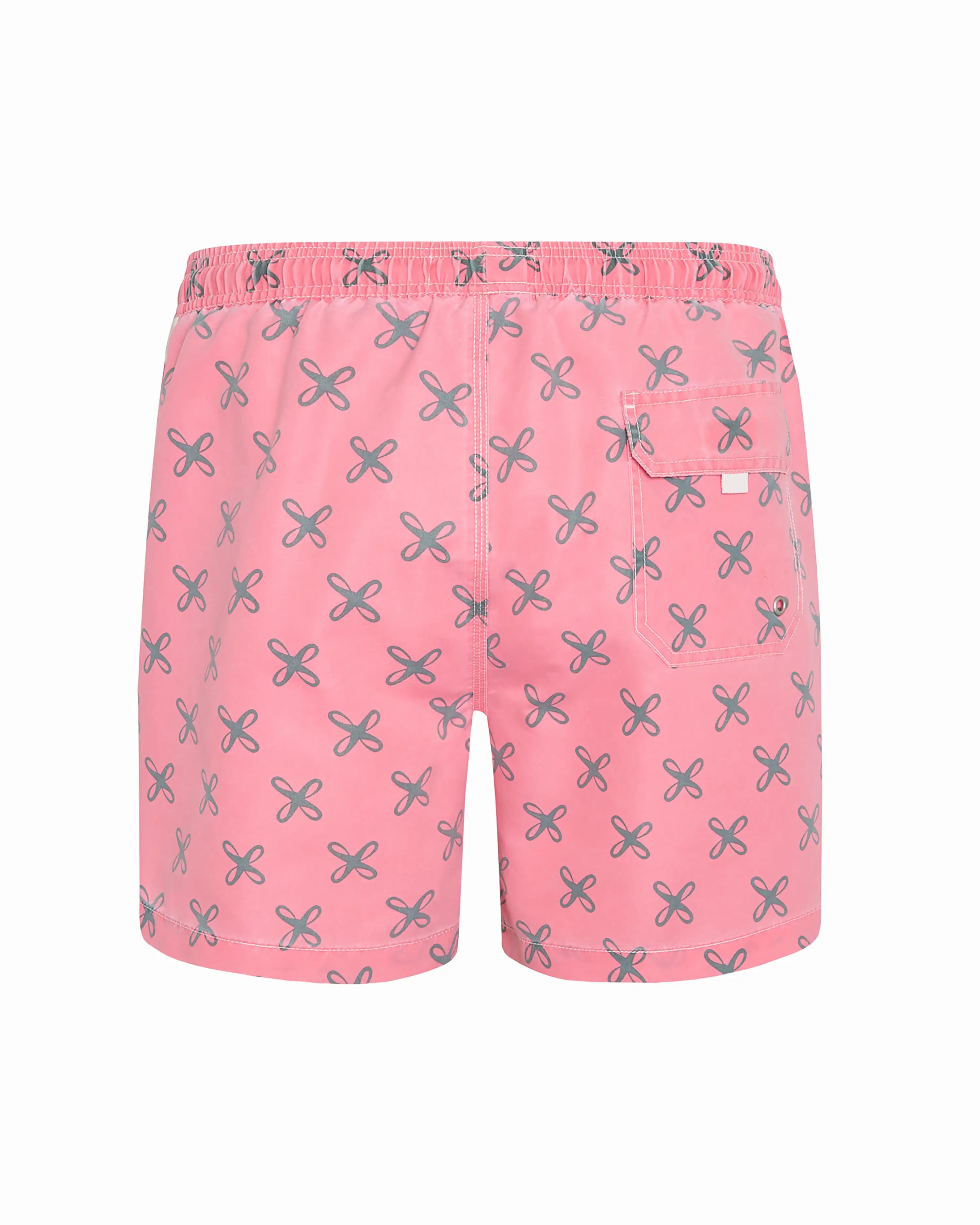 Bañador bermuda hombre Kiff Kiff rosa lavado estampado Nudo