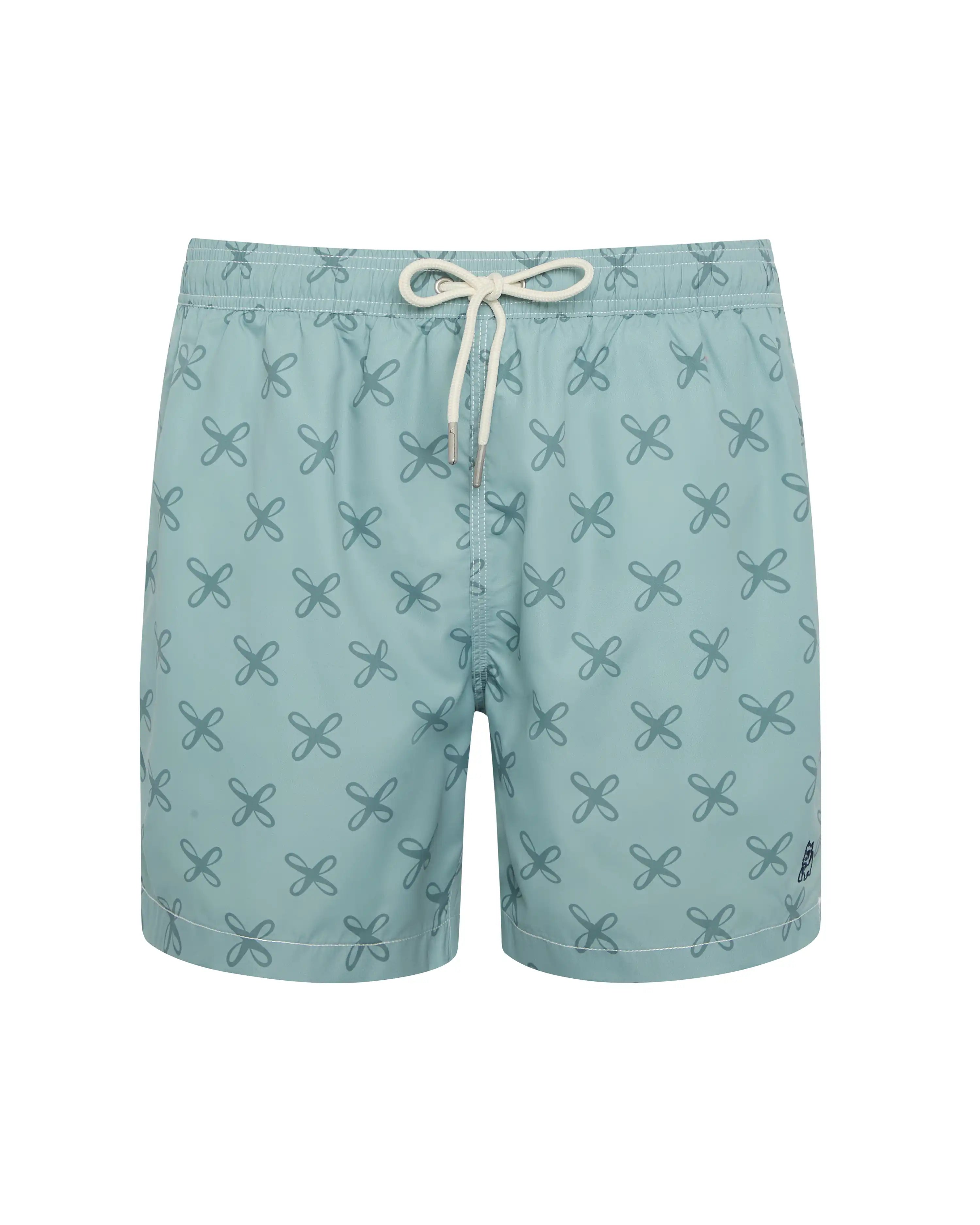 Bañador bermuda estampado Roller verde lavado