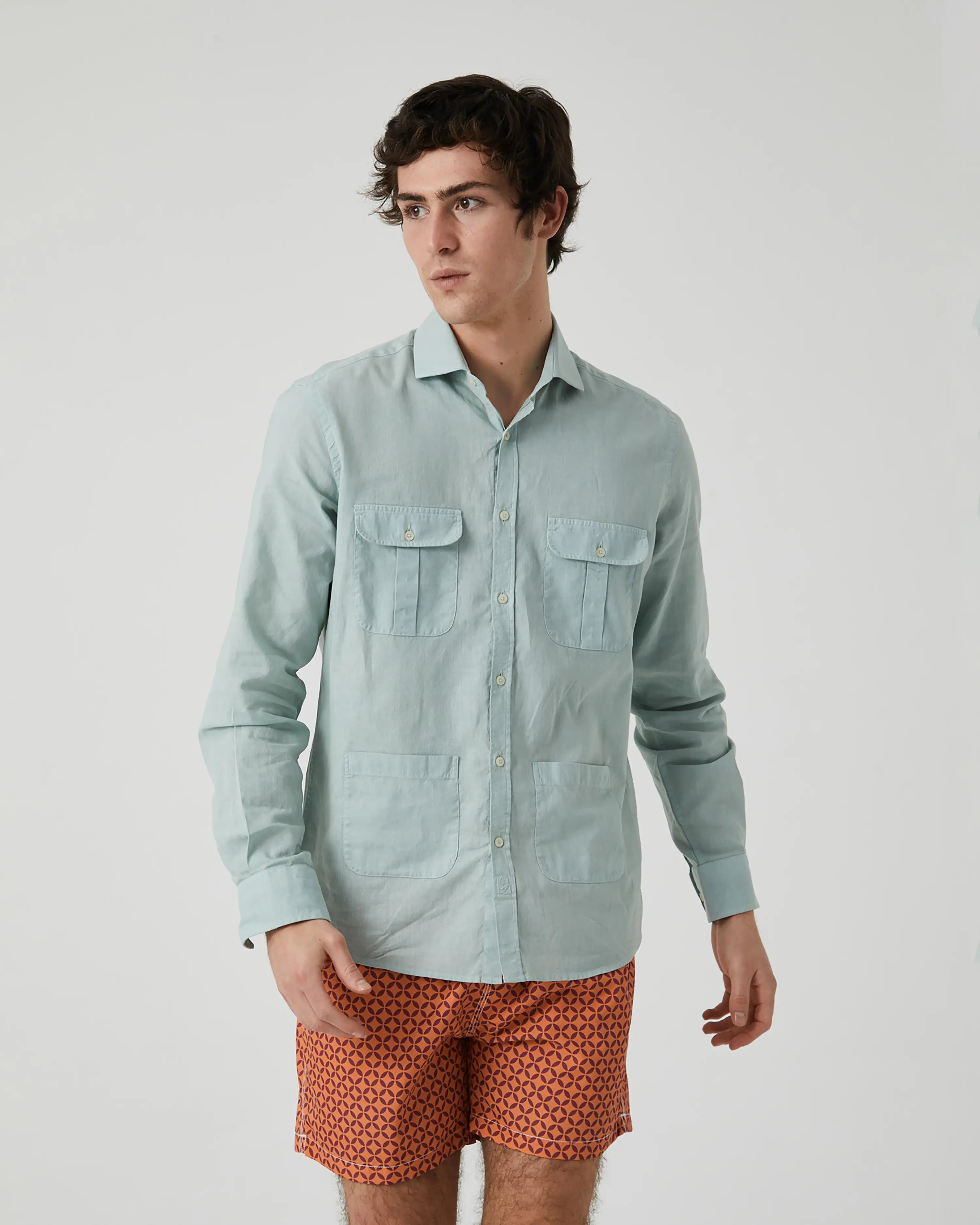 Bañador bermuda hombre Kiff Kiff naranja estampado Geométrico