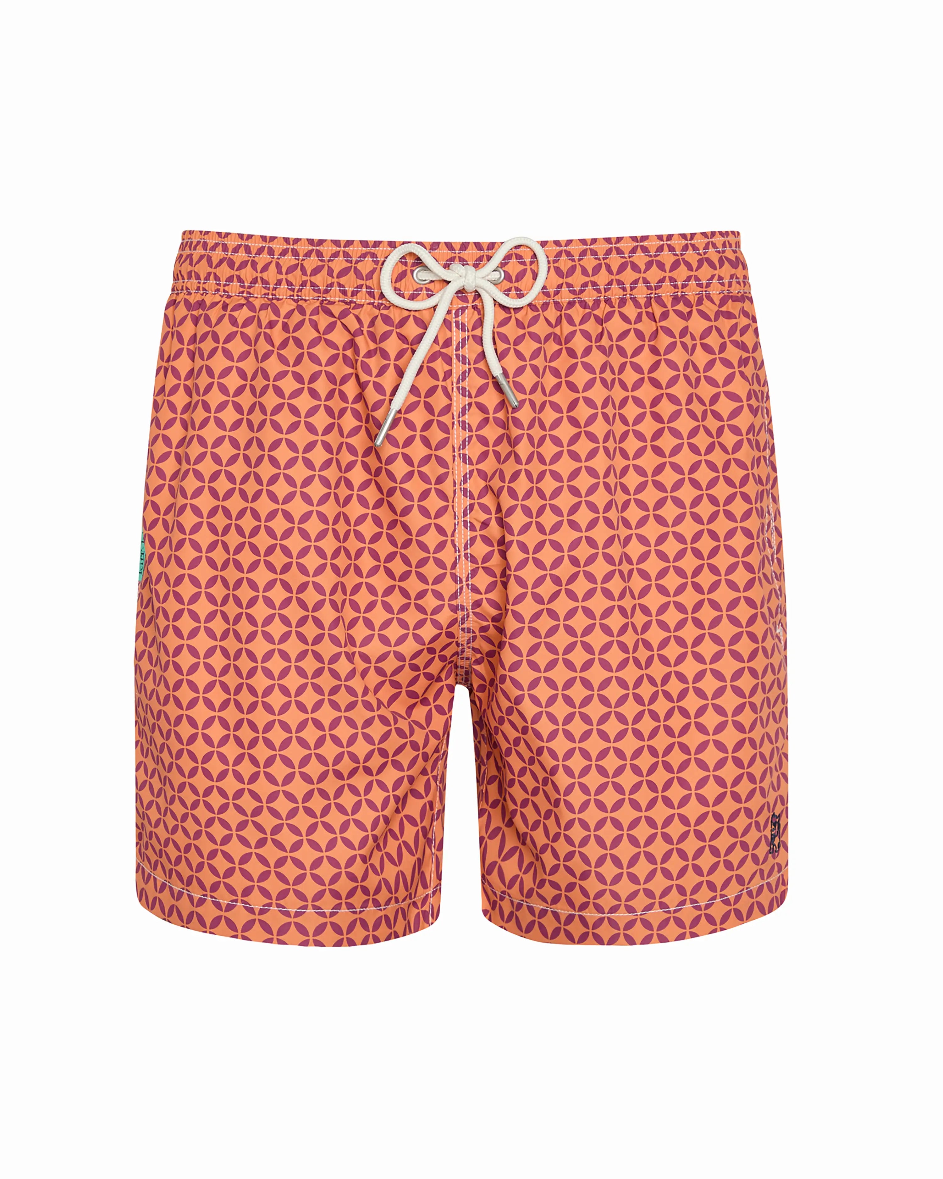 Bañador bermuda hombre Kiff Kiff naranja estampado Geométrico