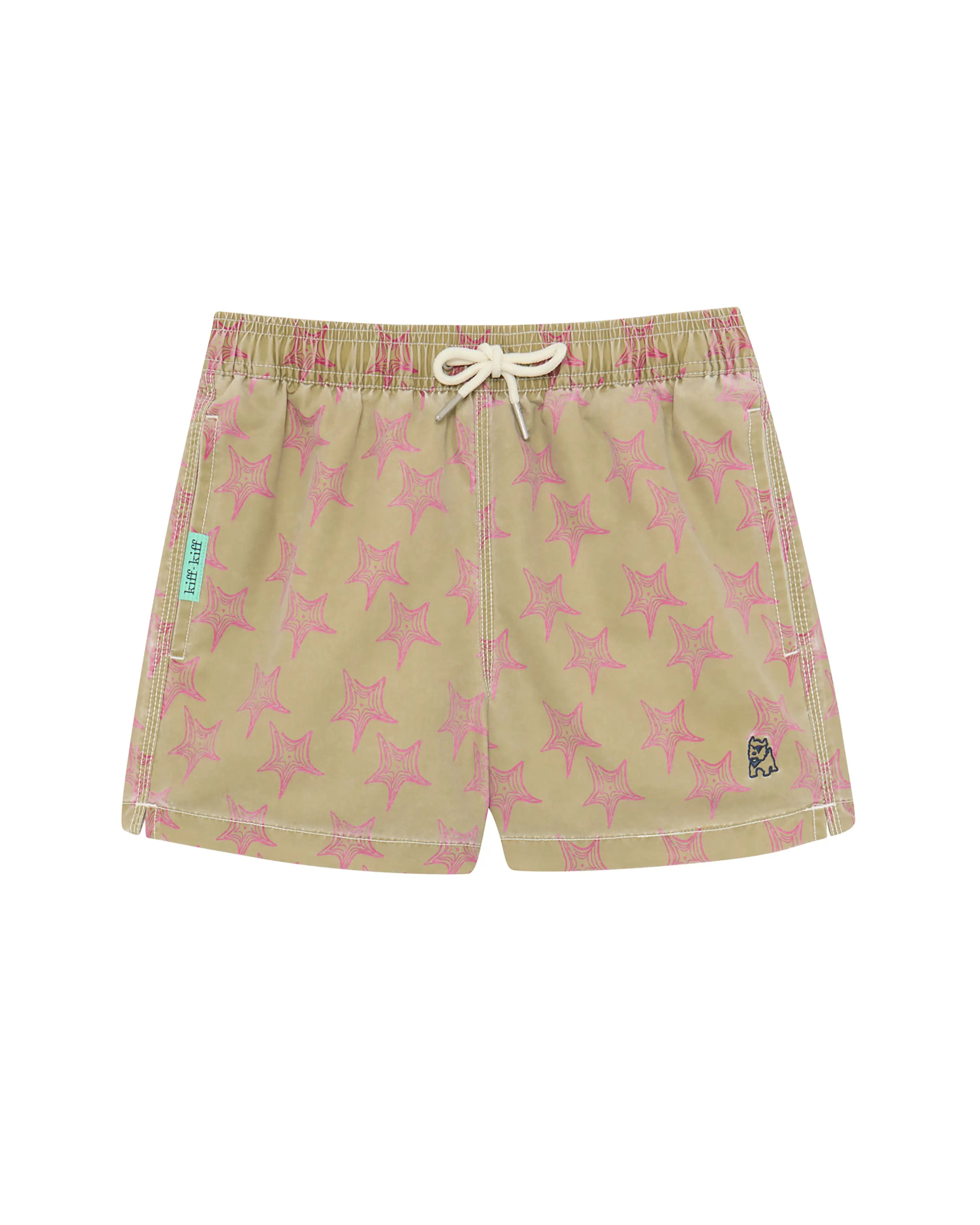 Bañador bermuda niño Kiff Kiff verde lavado estampado Estrellas