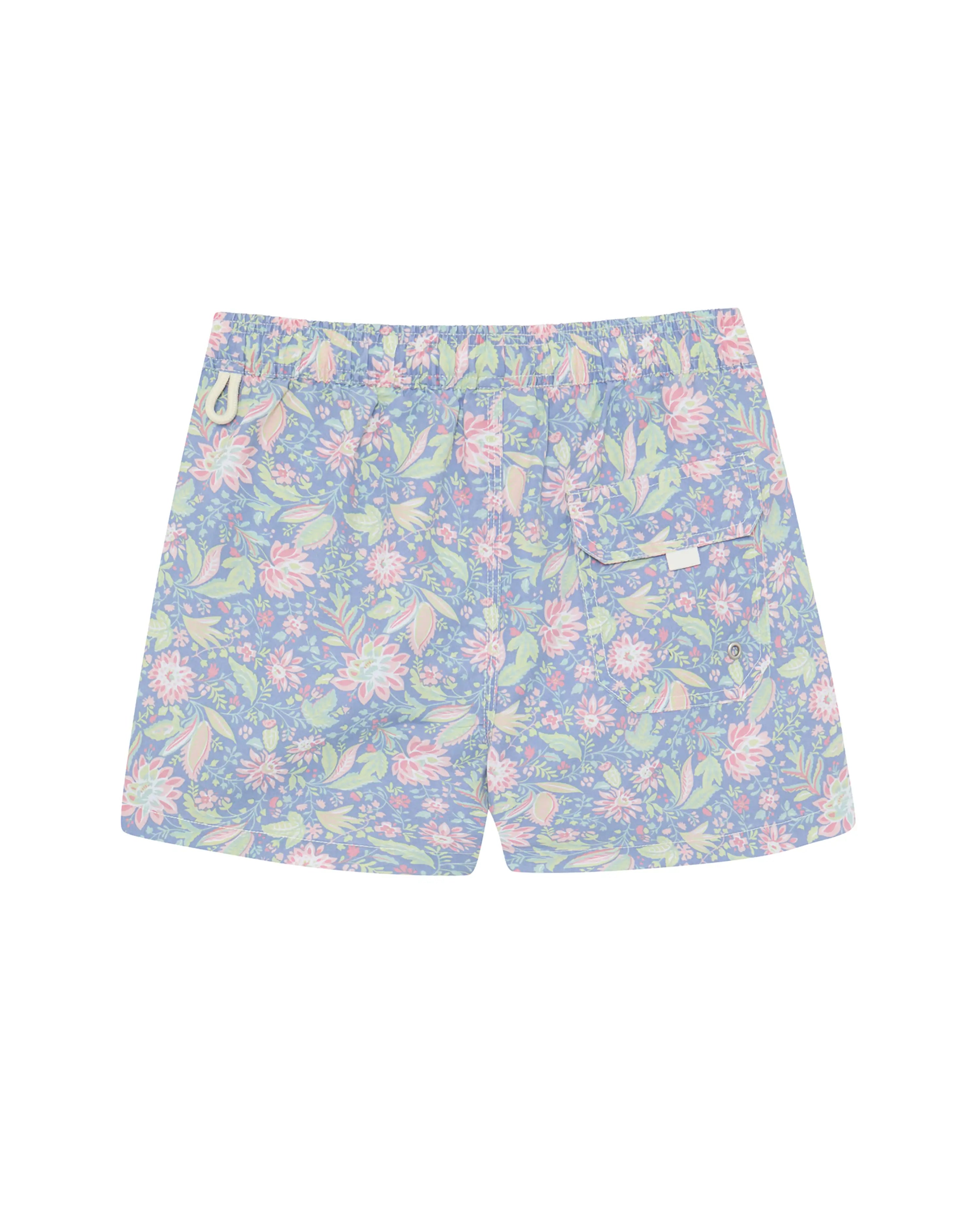 Bañador bermuda niño Kiff Kiff azul lavado estampado Flores