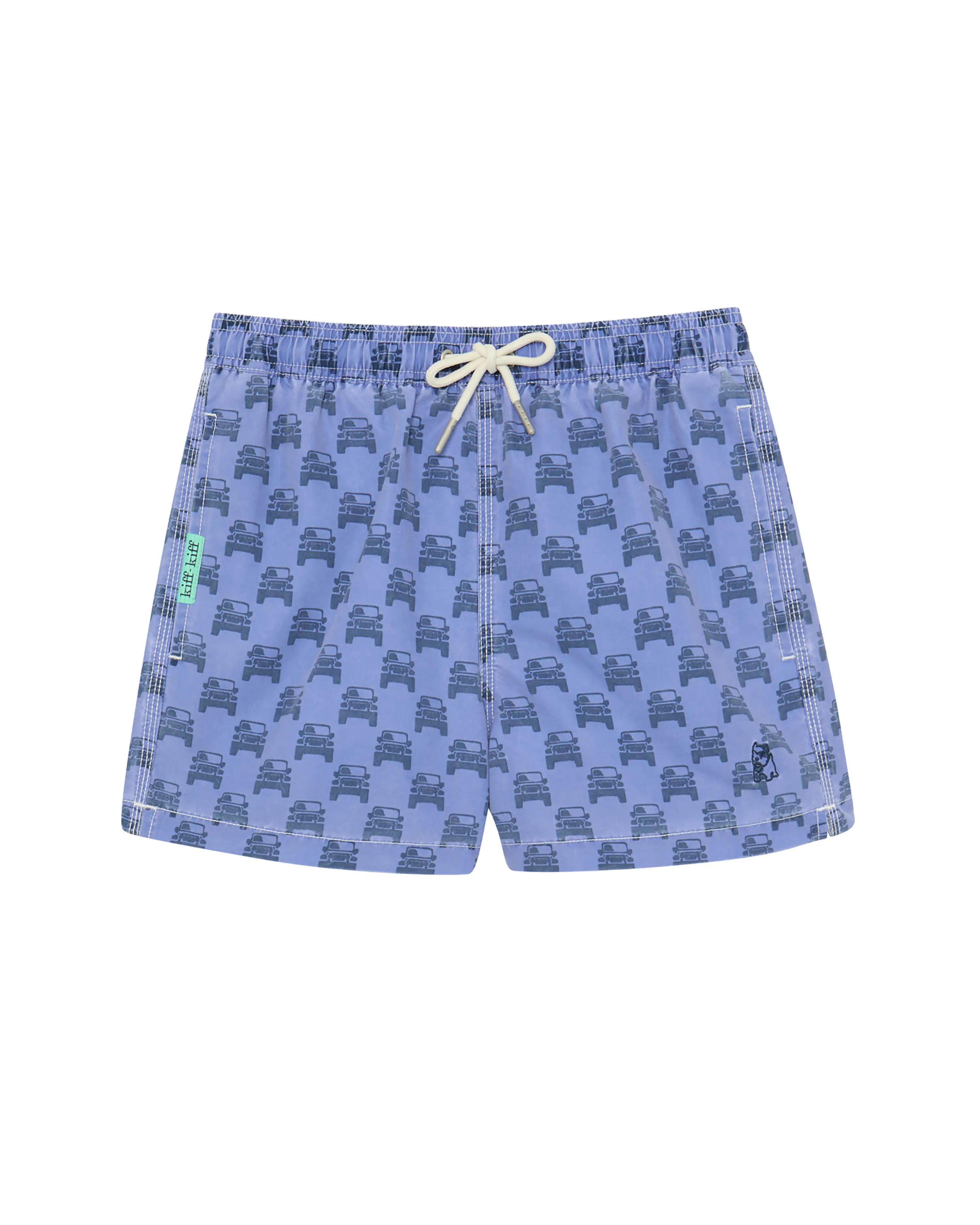 Bañador bermuda niño Kiff Kiff azul lavado estampado Coches
