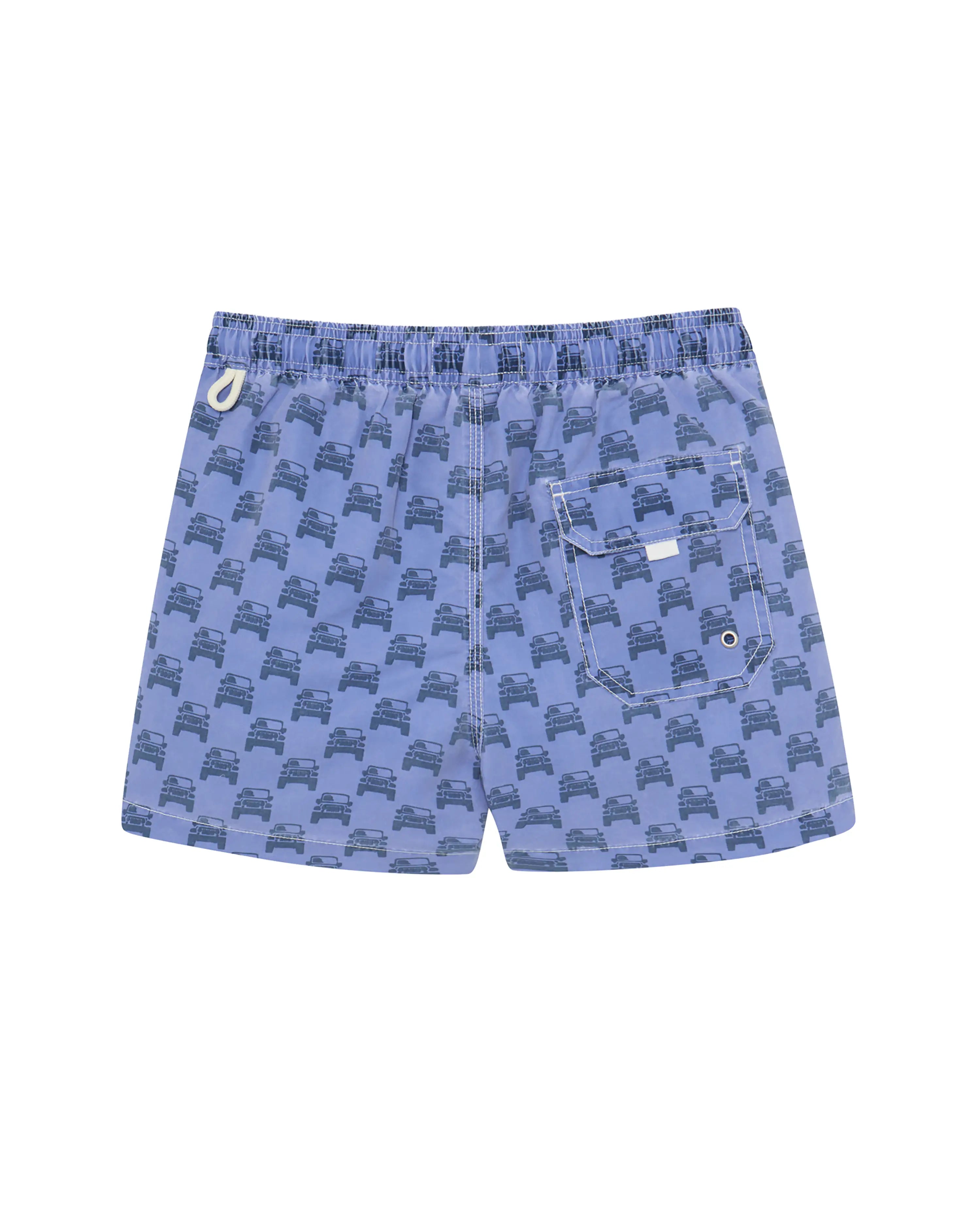 Bañador bermuda niño Kiff Kiff azul lavado estampado Coches