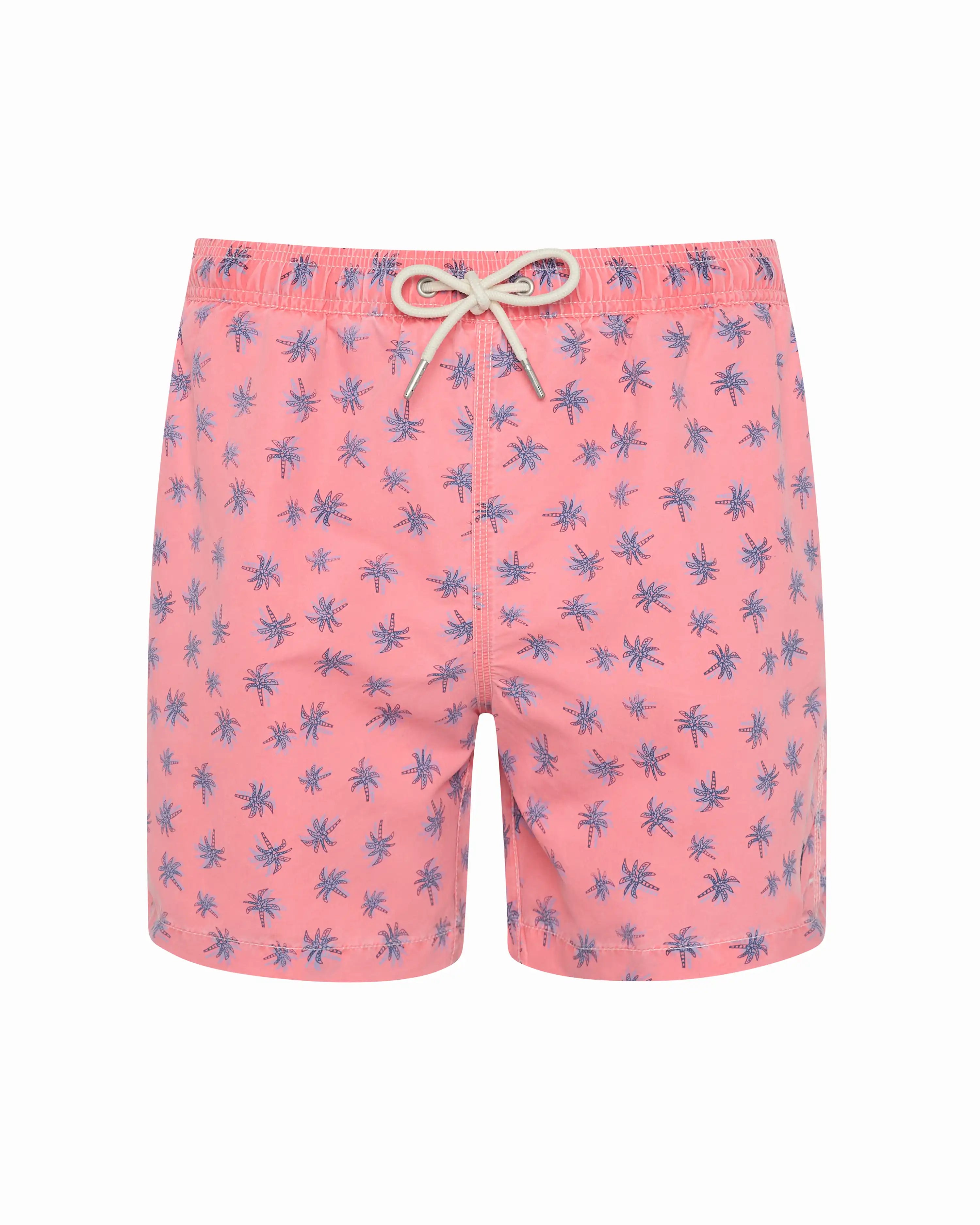 Bañador bermuda Palmeritas rosa lavado