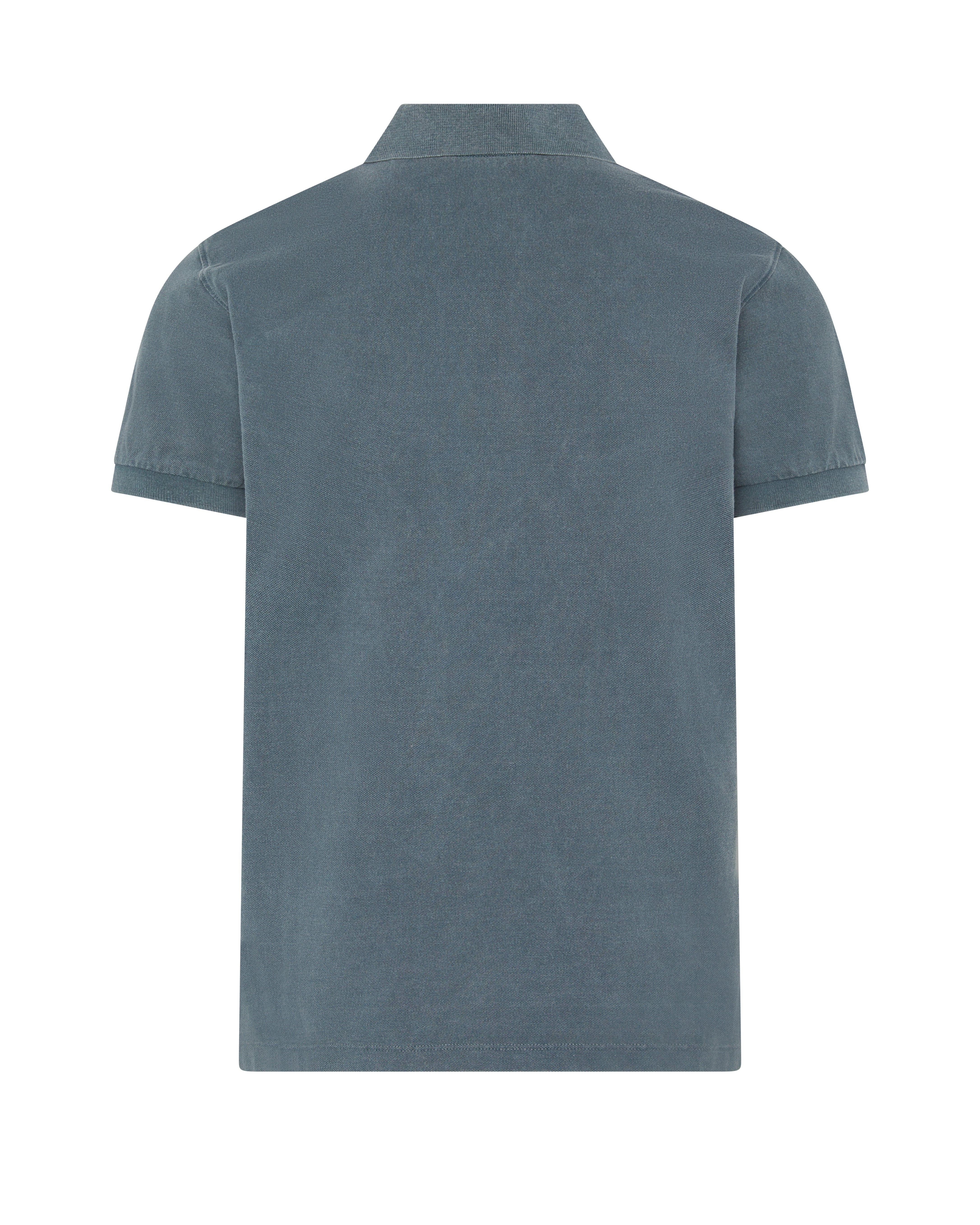 Polo de Manga Corta de Hombre Verde Bosque Lavado