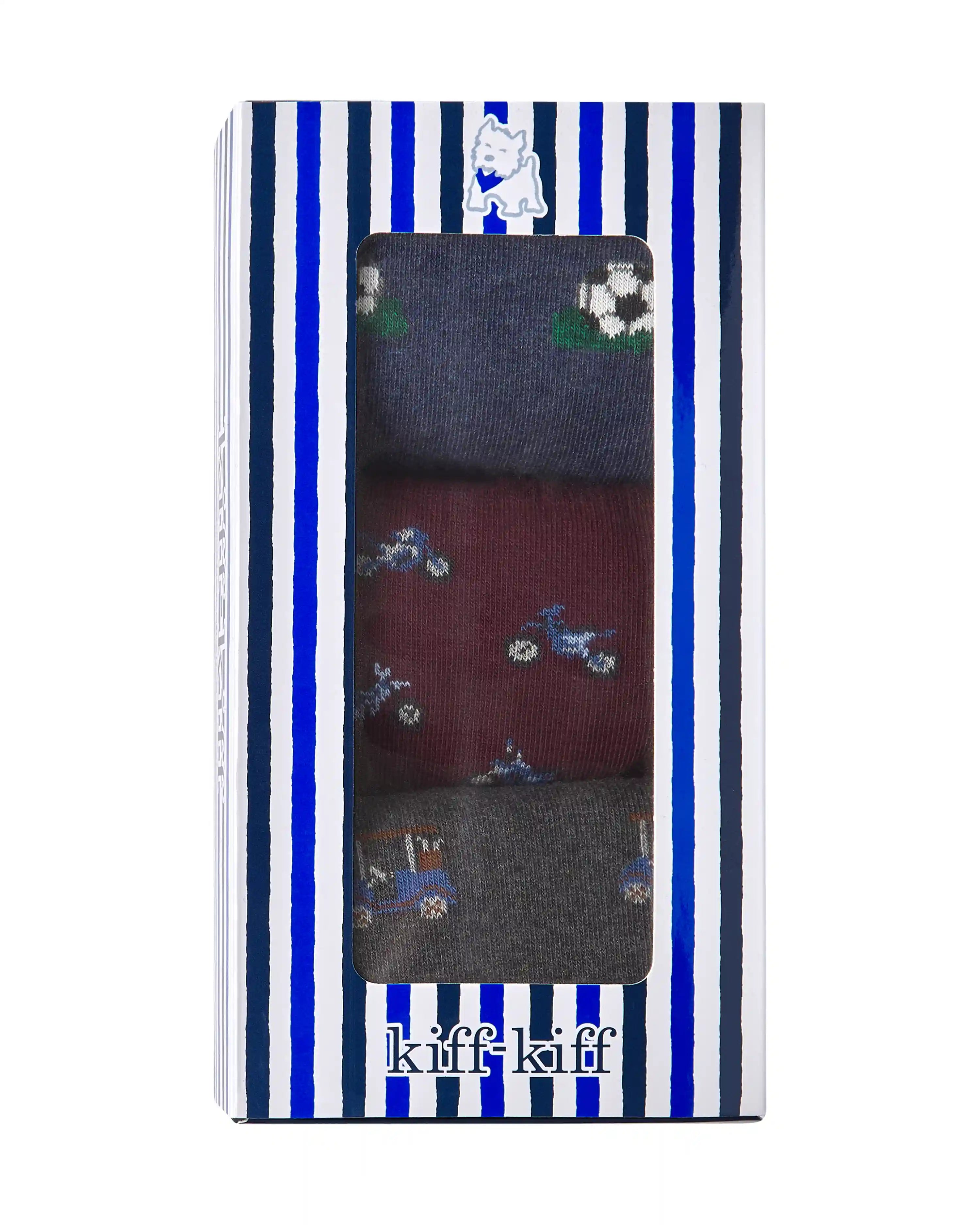 Pack de tres pares de calcetines media caña fantasía