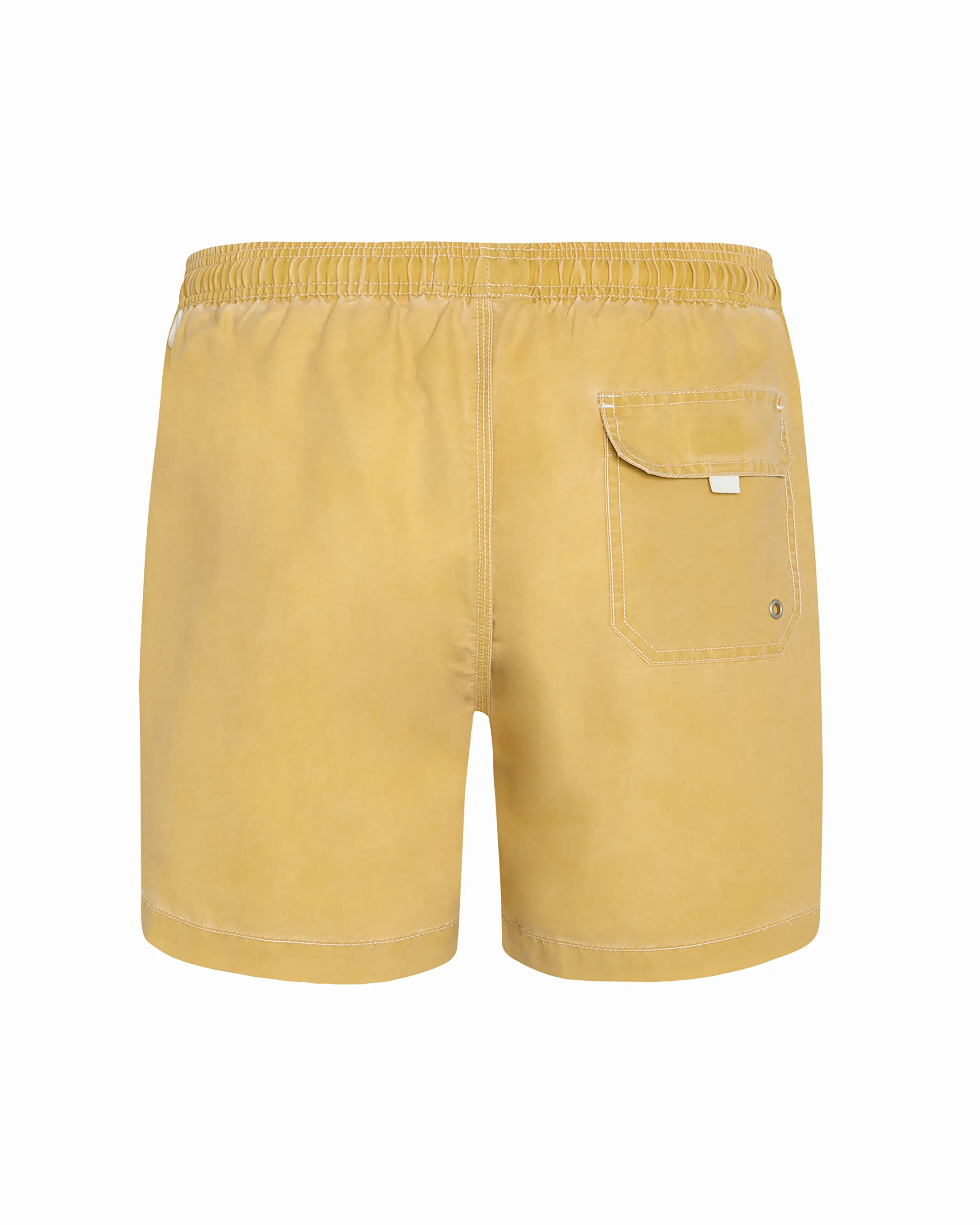 Bañador bermuda liso Mostaza Lavado