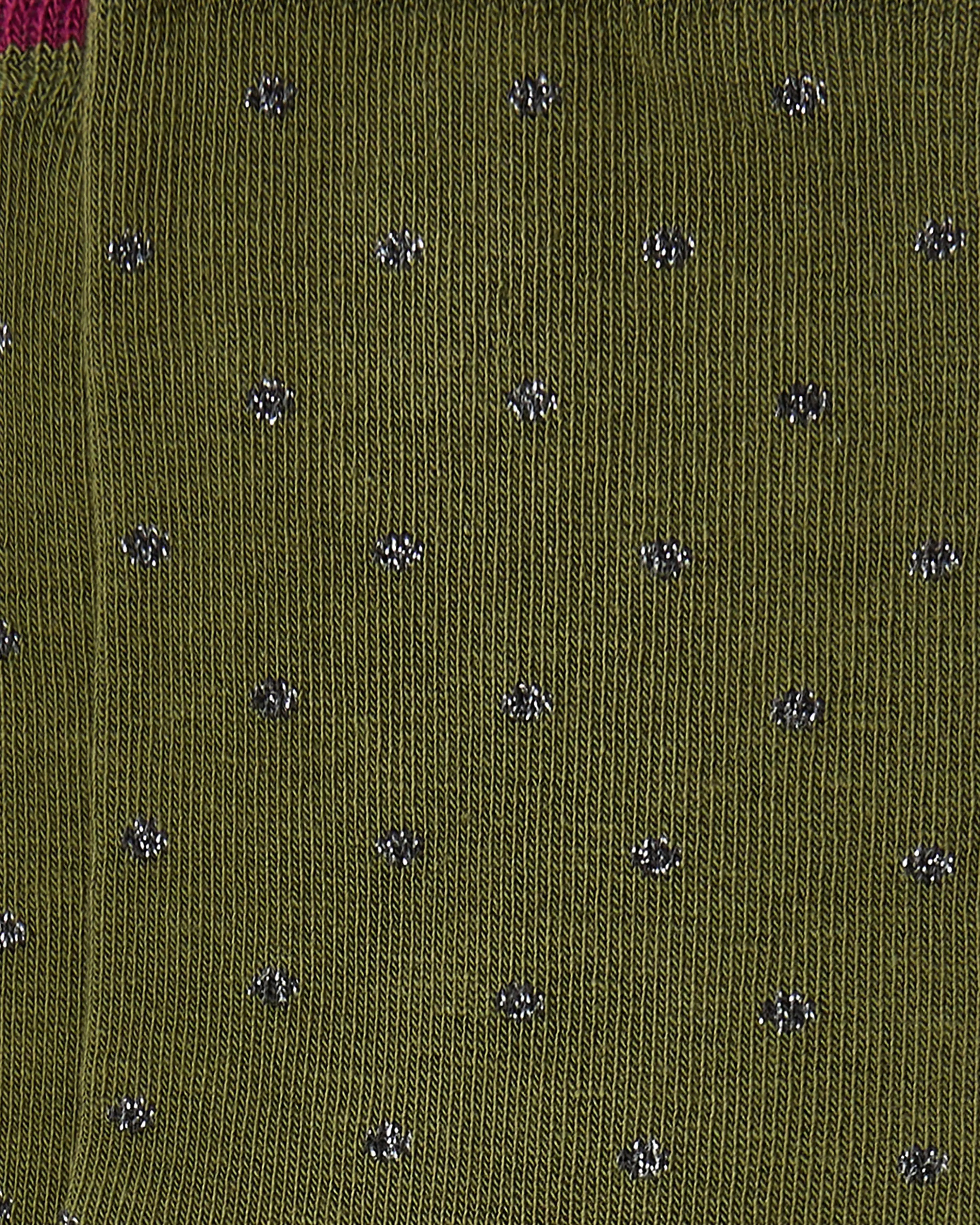 Calcetines media caña de mujer Kiff Kiff topos brilli verde