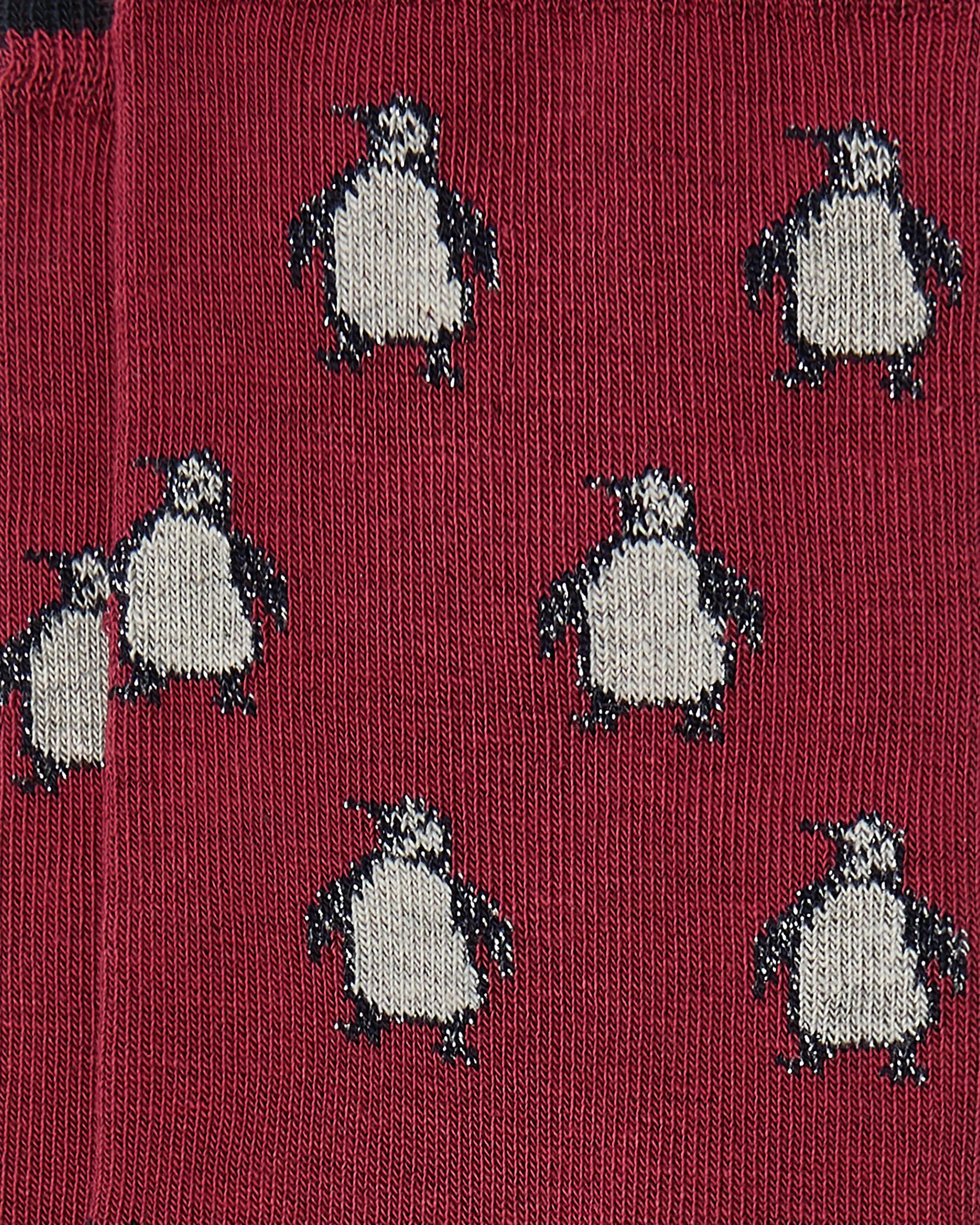 Calcetines media caña de mujer Kiff Kiff estampado pingüino fresa