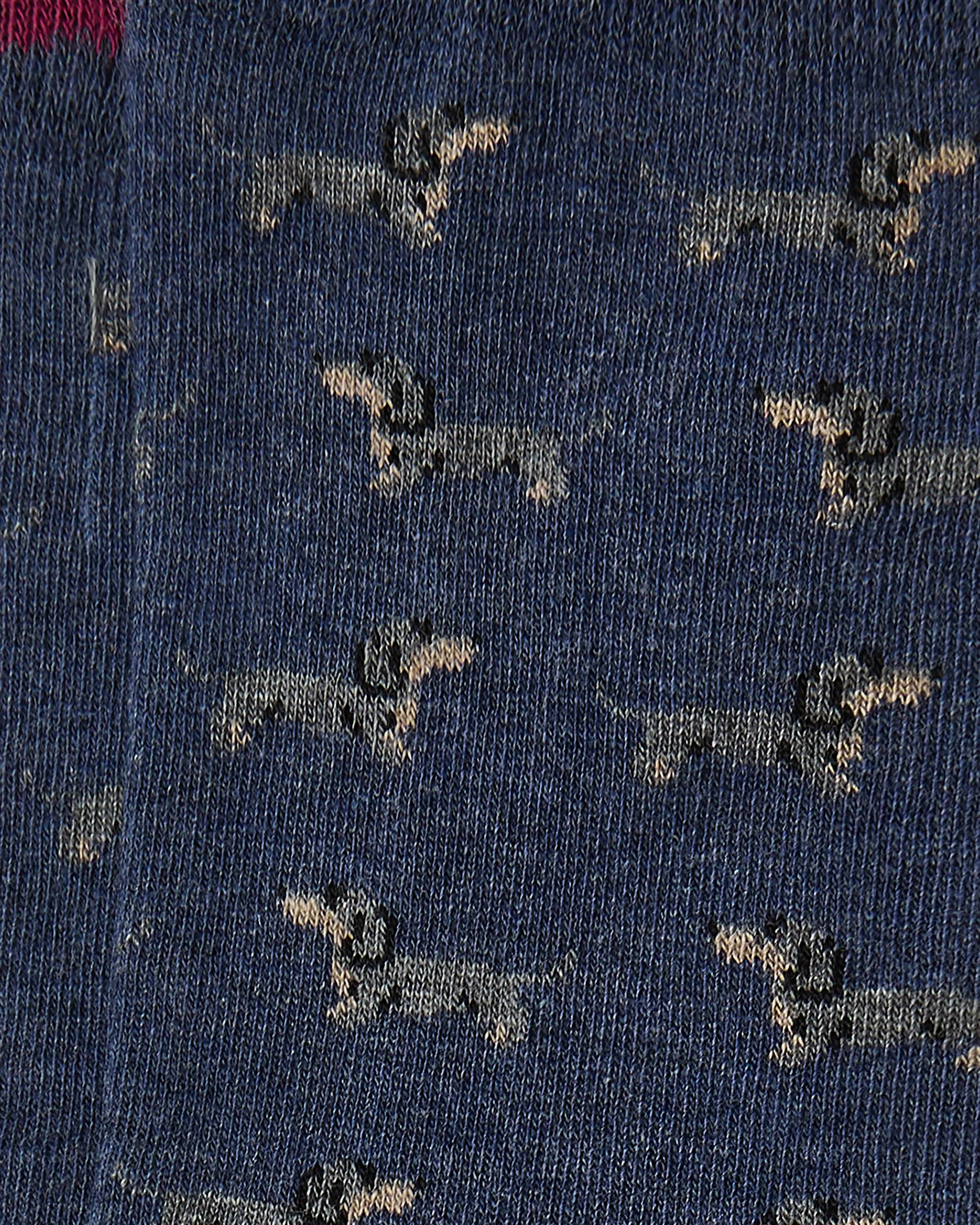 Calcetines media caña de mujer Kiff Kiff estampado teckel azul jeans