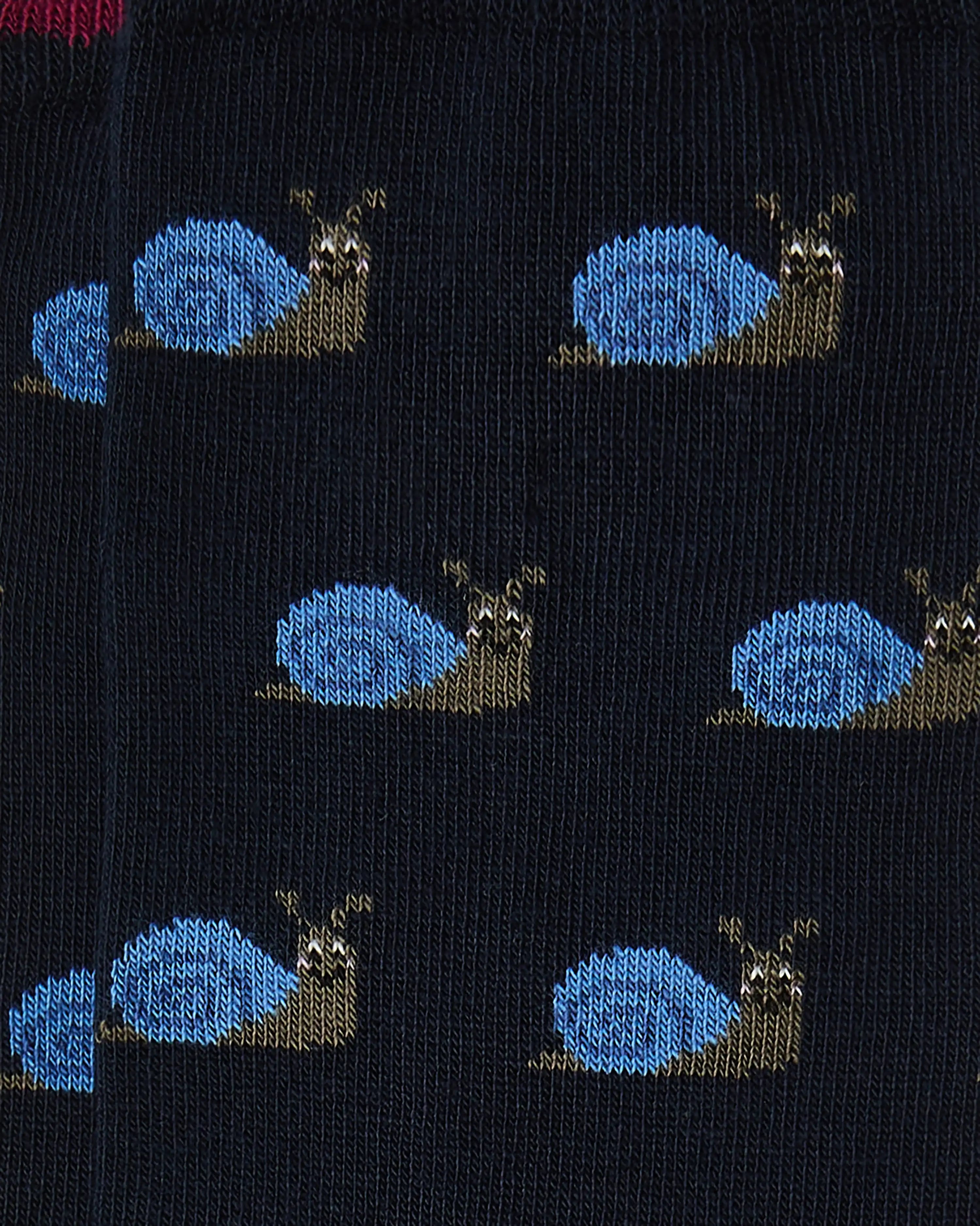 Calcetines media caña de mujer Kiff Kiff estampado caracol azul marino