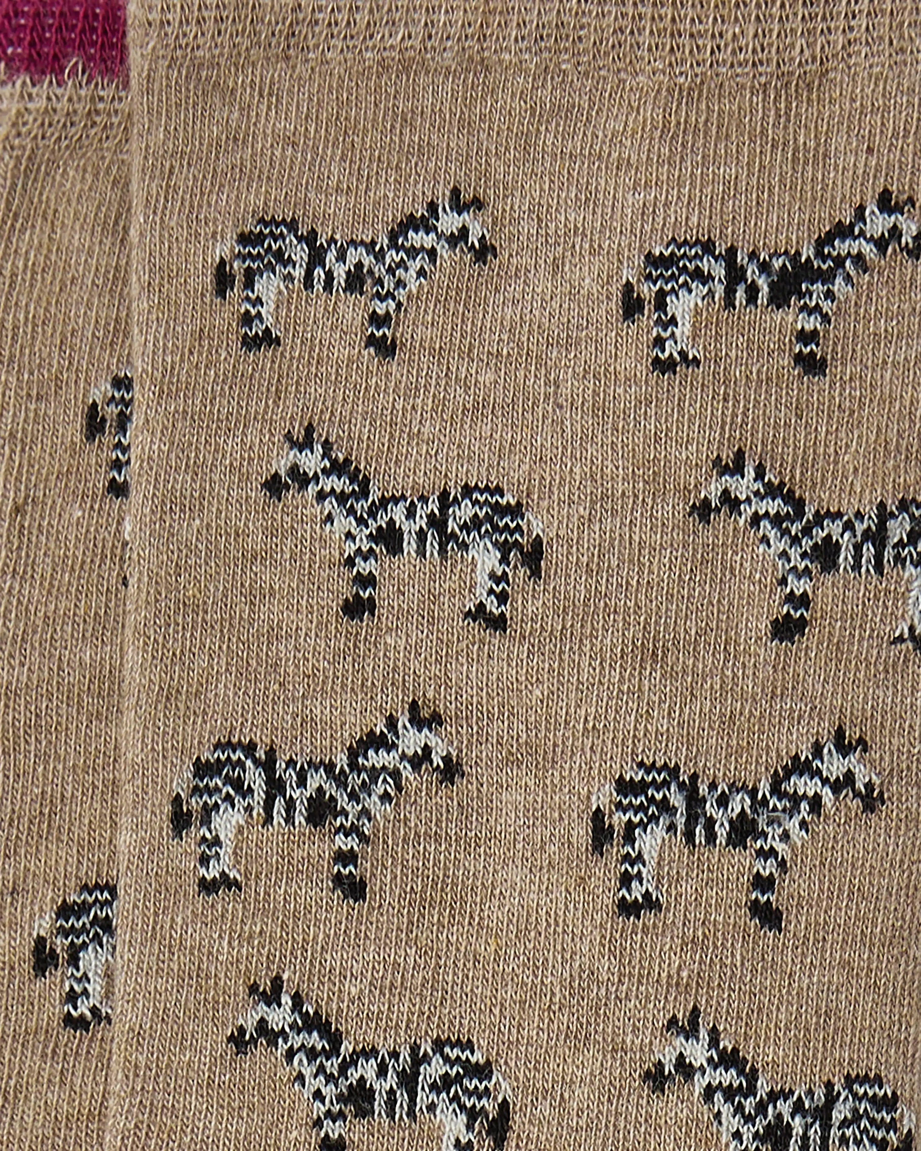 Calcetines media caña de mujer Kiff Kiff estampado cebra tostado