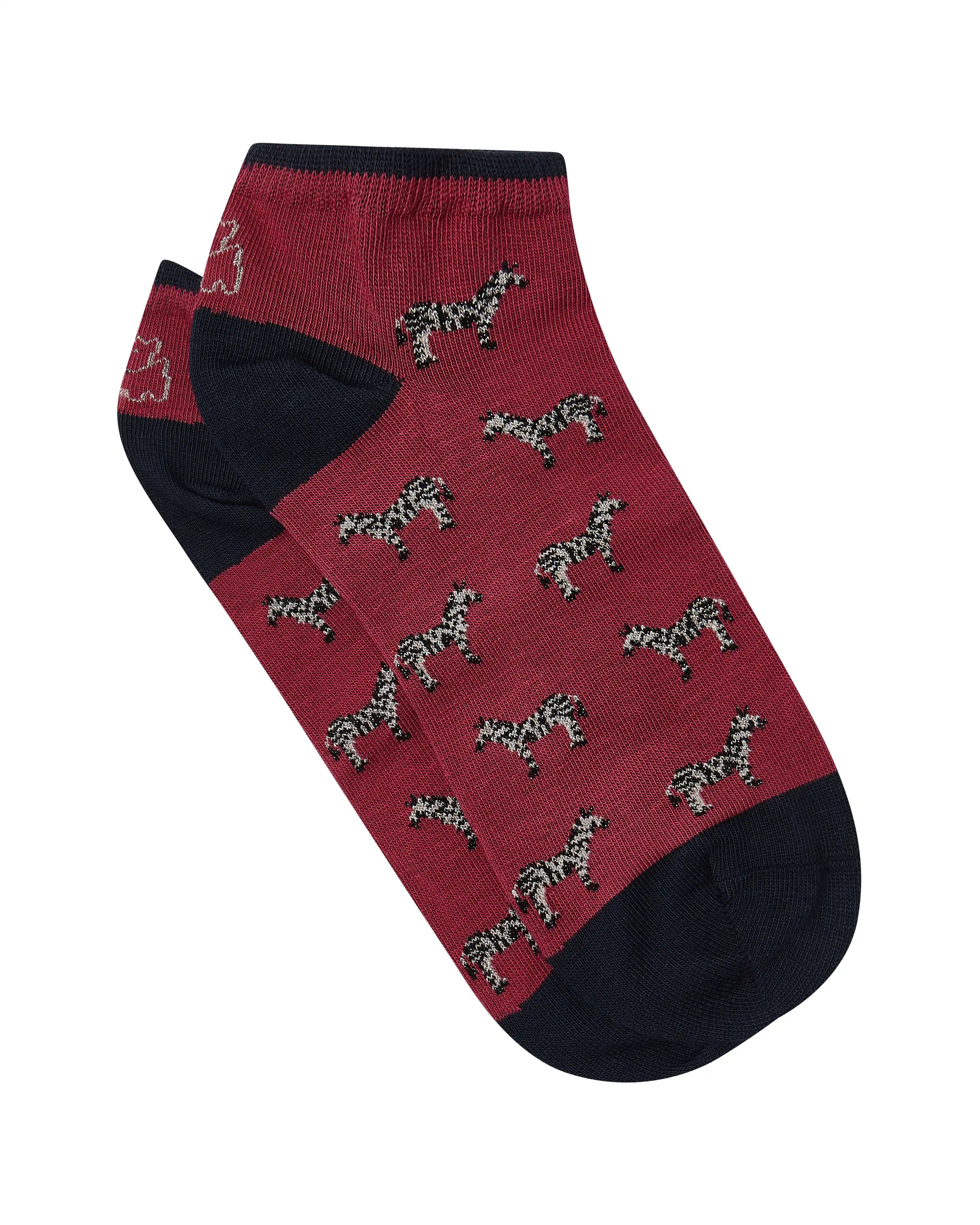Calcetines tobilleros de mujer Kiff Kiff estampado cebras