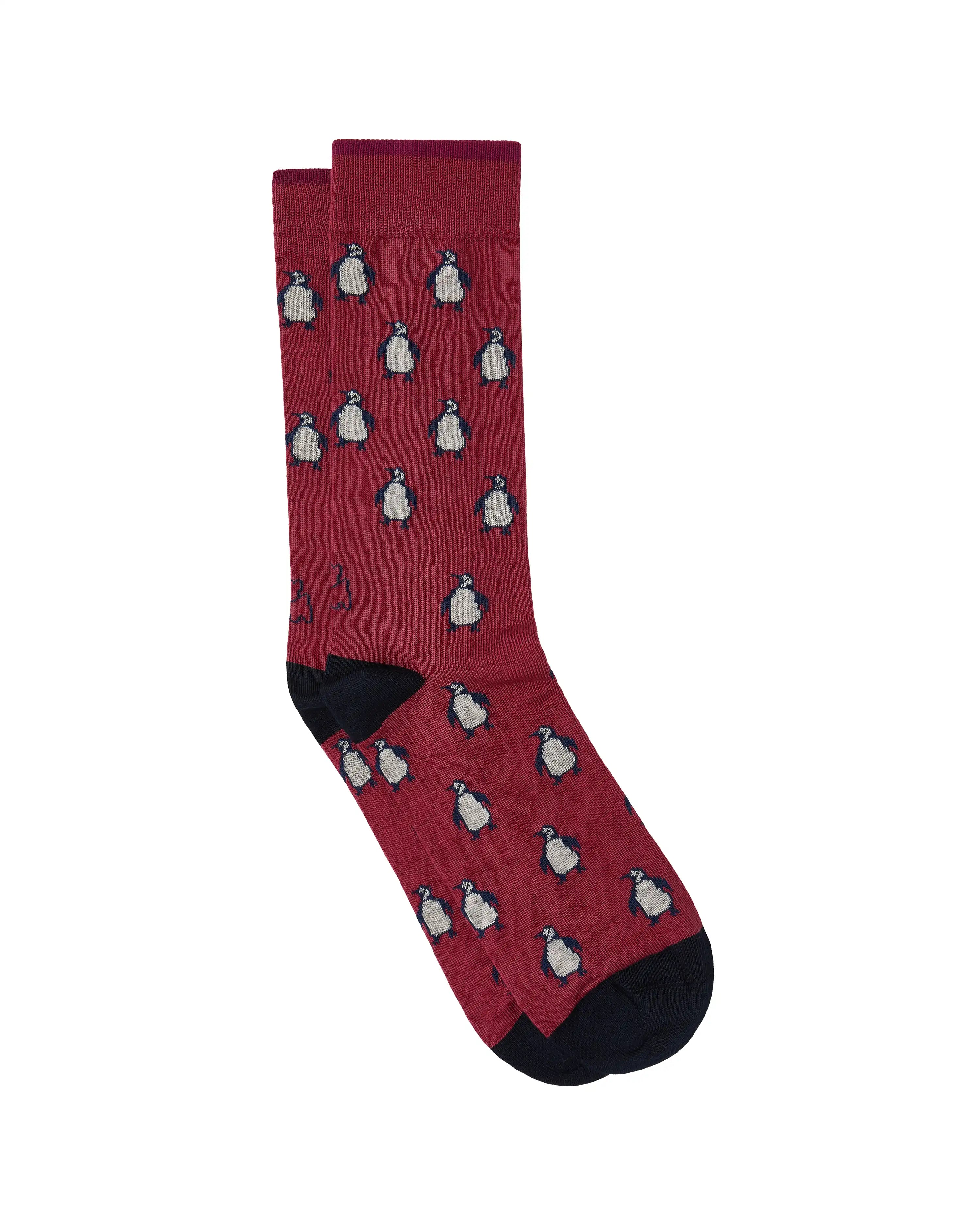 Calcetines media caña de hombre Kiff Kiff estampado pingüinos