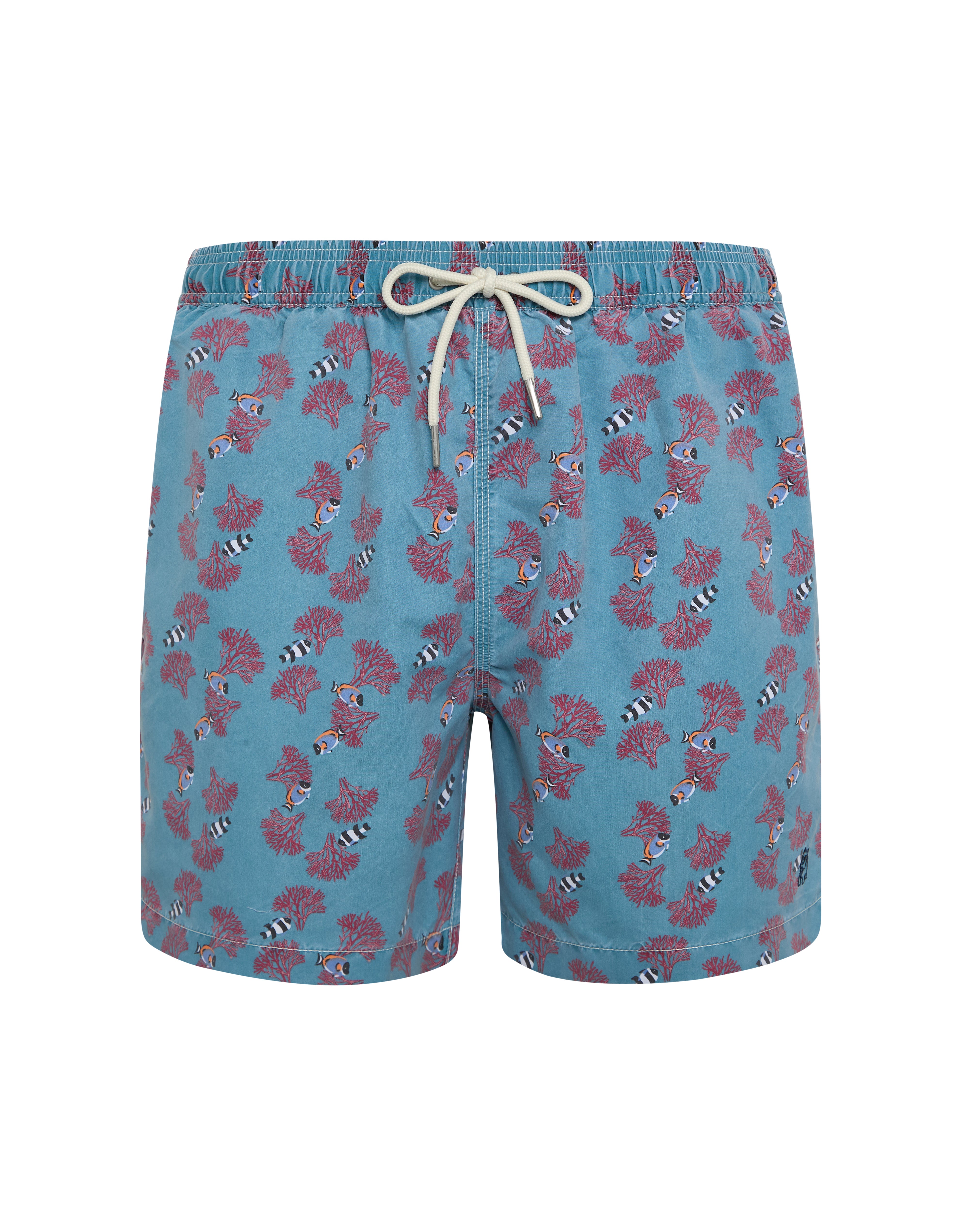 Bañador bermuda hombre Kiff Kiff verde lavado estampado Mundo Marino