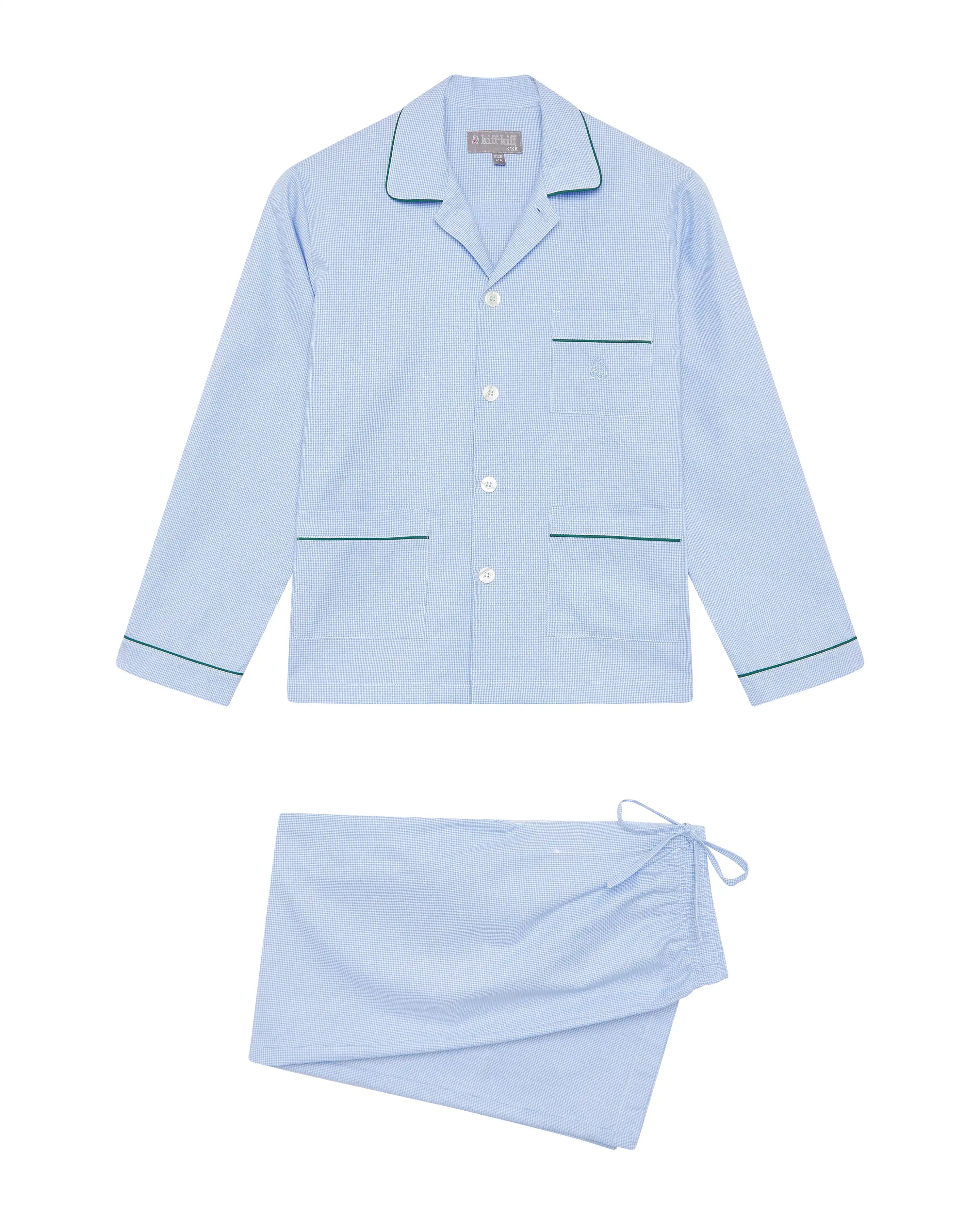 Pijama de niño Kiff Kiff largo de algodón con patita de gallo