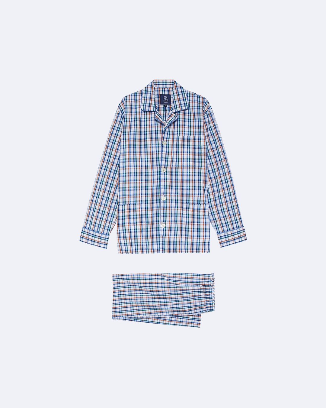 Pijama largo de hombre Kiff Kiff de tela con cuadros