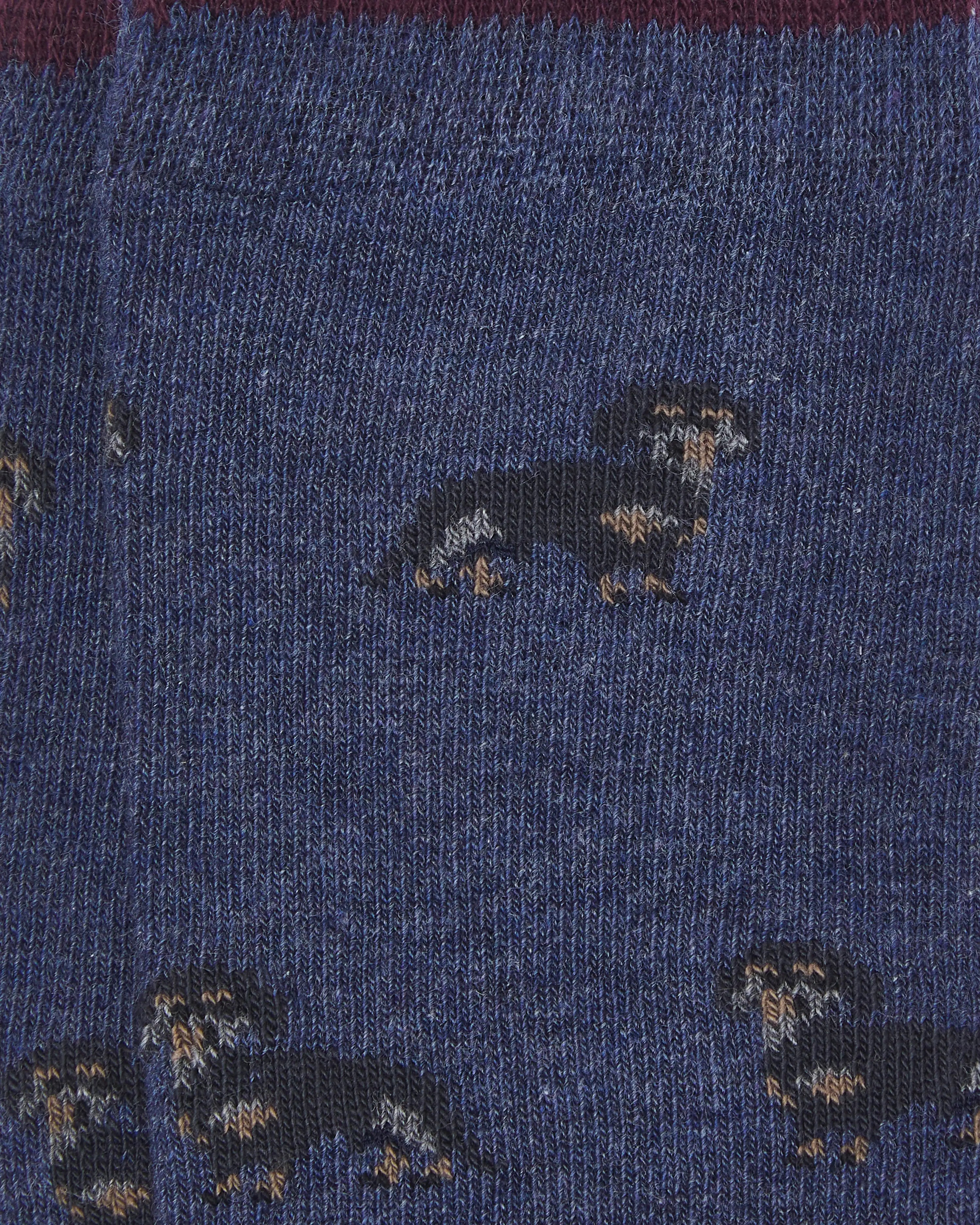 Calcetines media caña de niño Kiff Kiff azul jeans estampado teckel