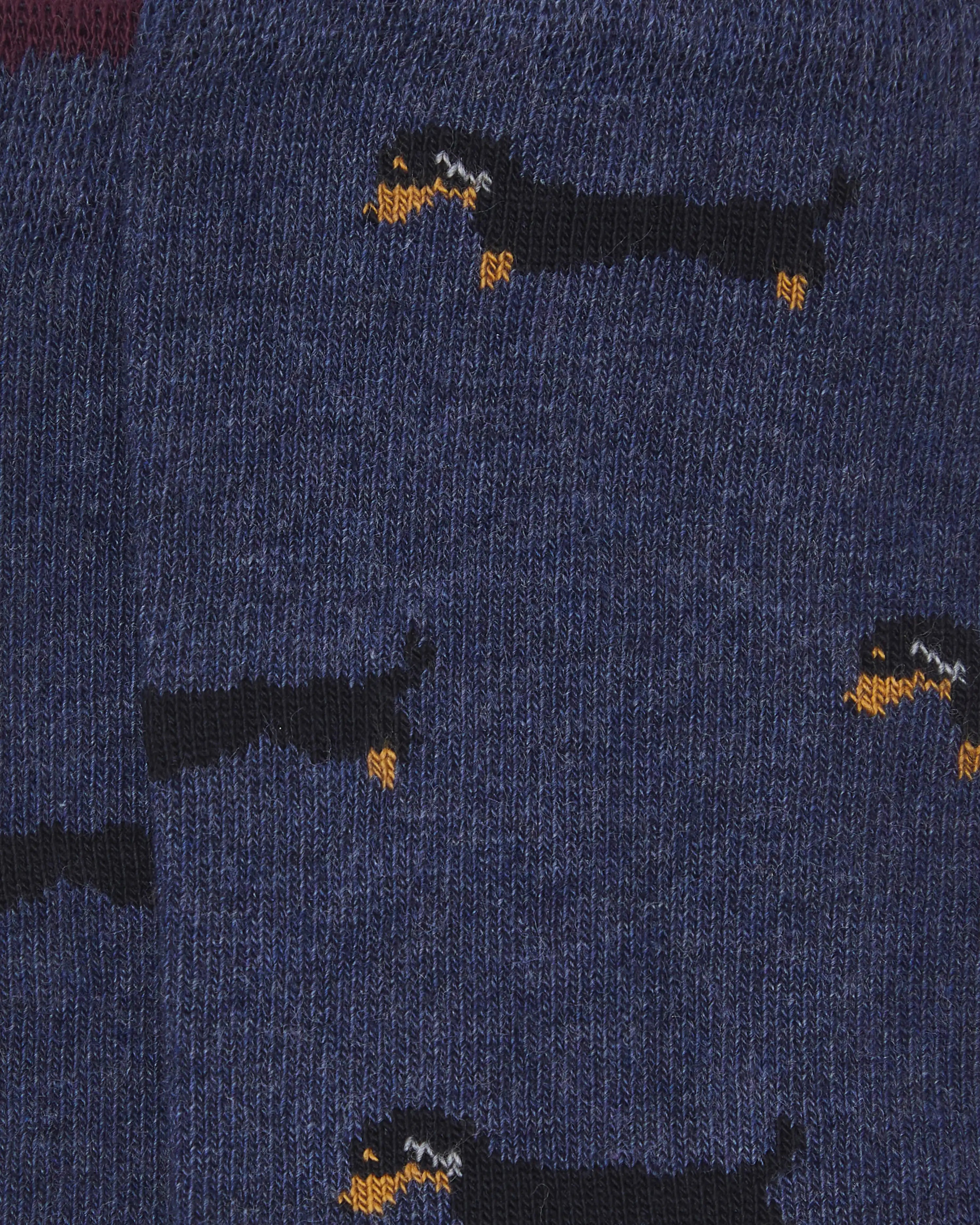 Calcetines media caña de niño Kiff Kiff azul jeans estampado teckel
