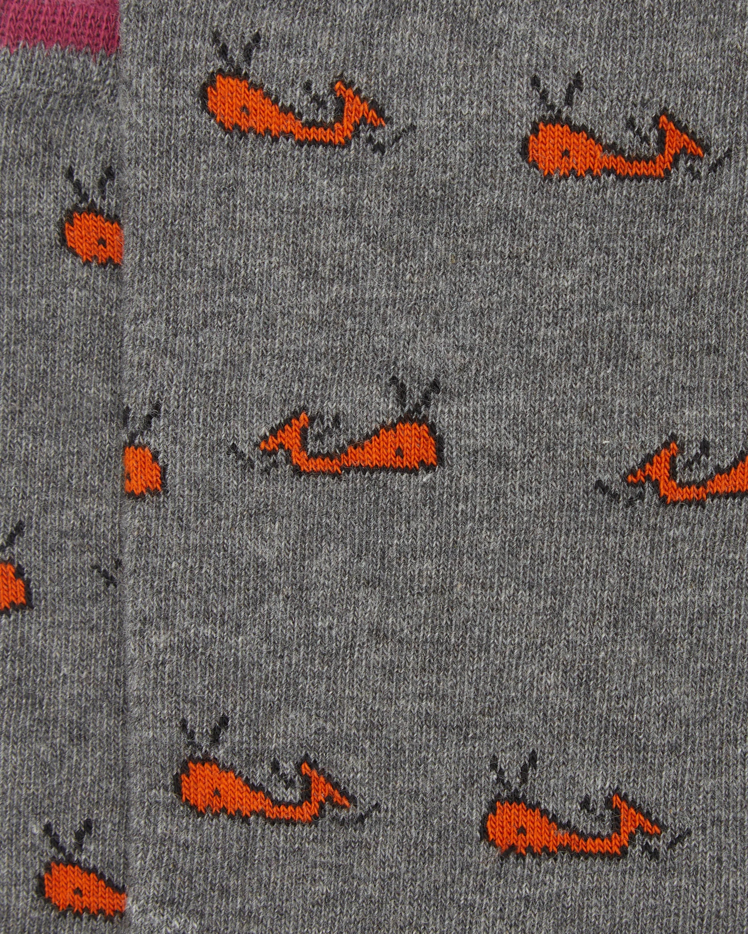 Calcetines media caña de mujer Kiff Kiff estampado ballena gris claro