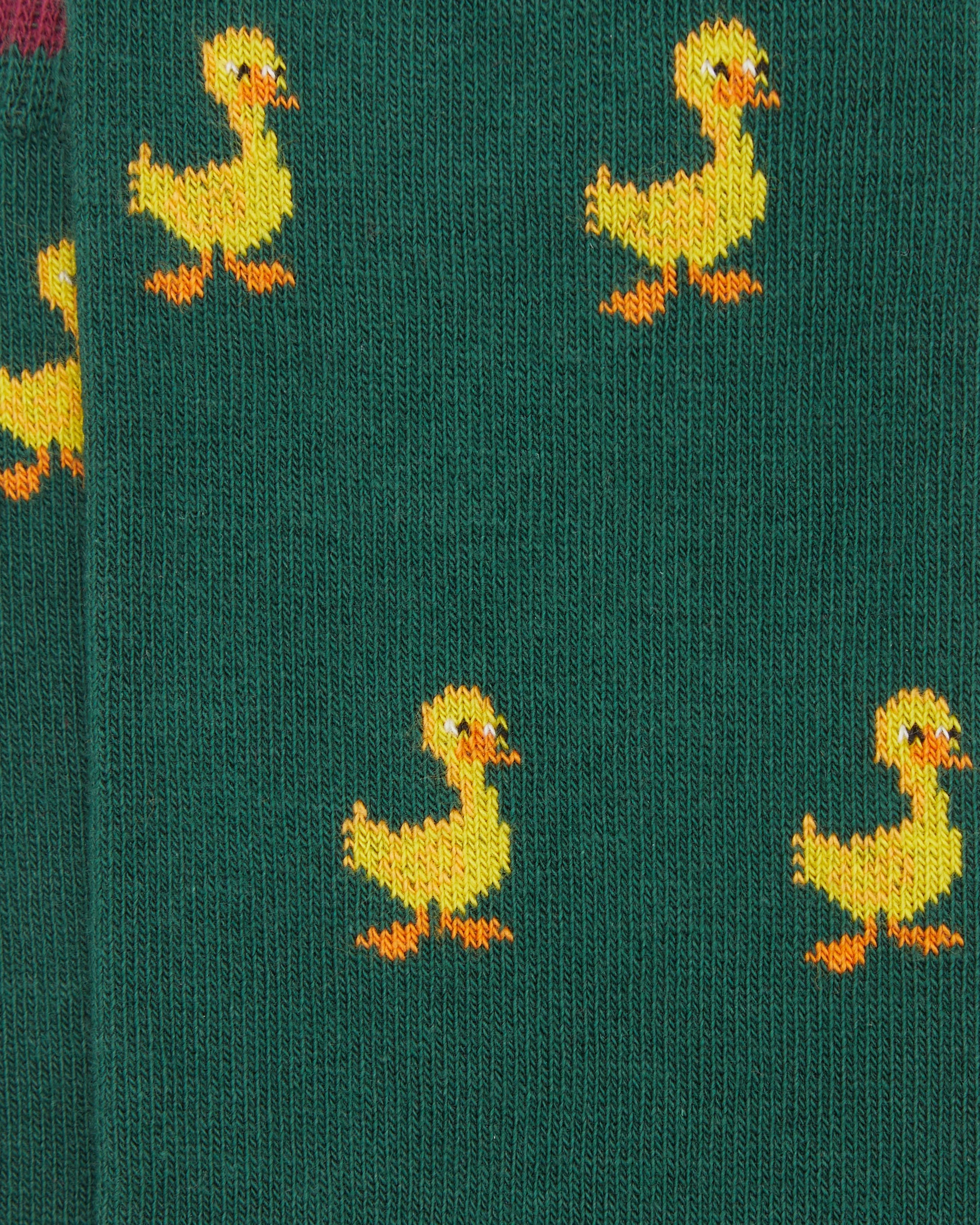 Calcetines media caña de mujer Kiff Kiff estampado pato verde botella