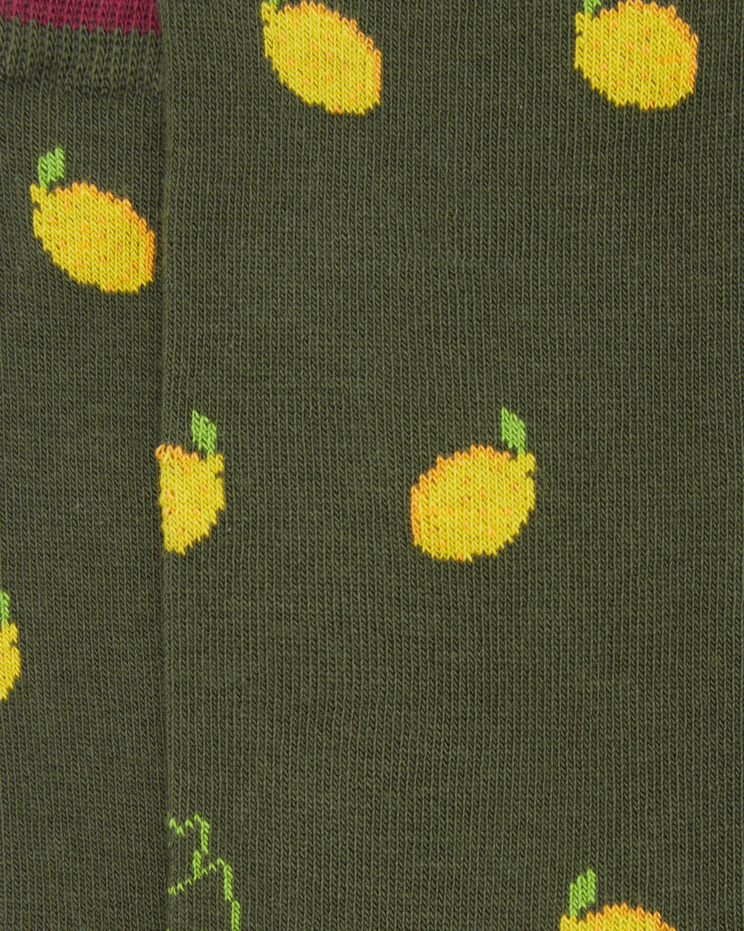 Calcetines media caña de mujer Kiff Kiff estampado limón verde