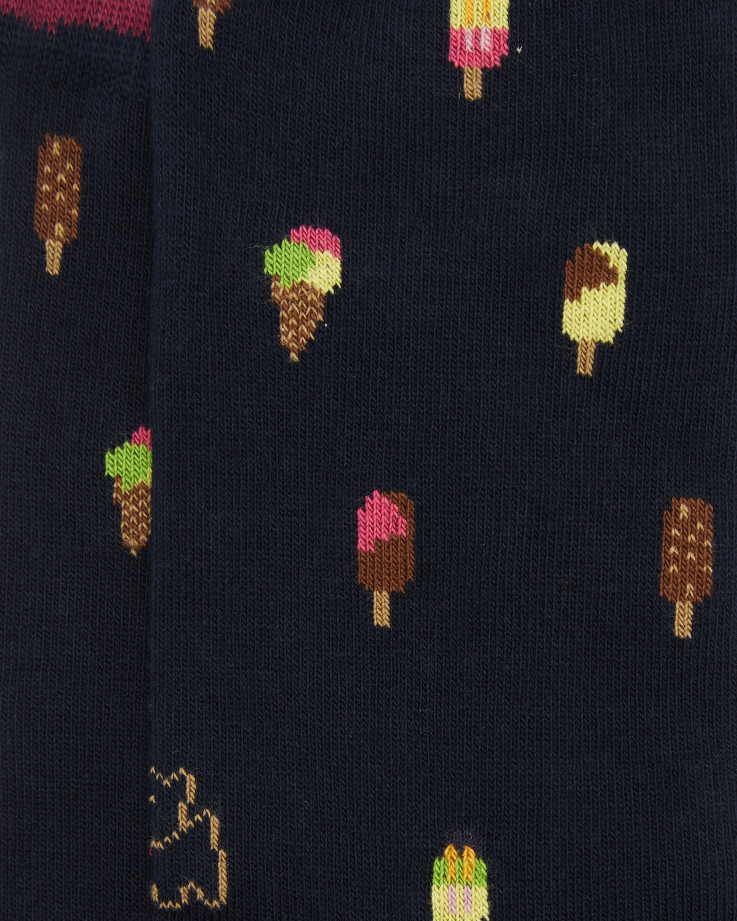 Calcetines media caña de mujer Kiff Kiff estampado helados azul marino