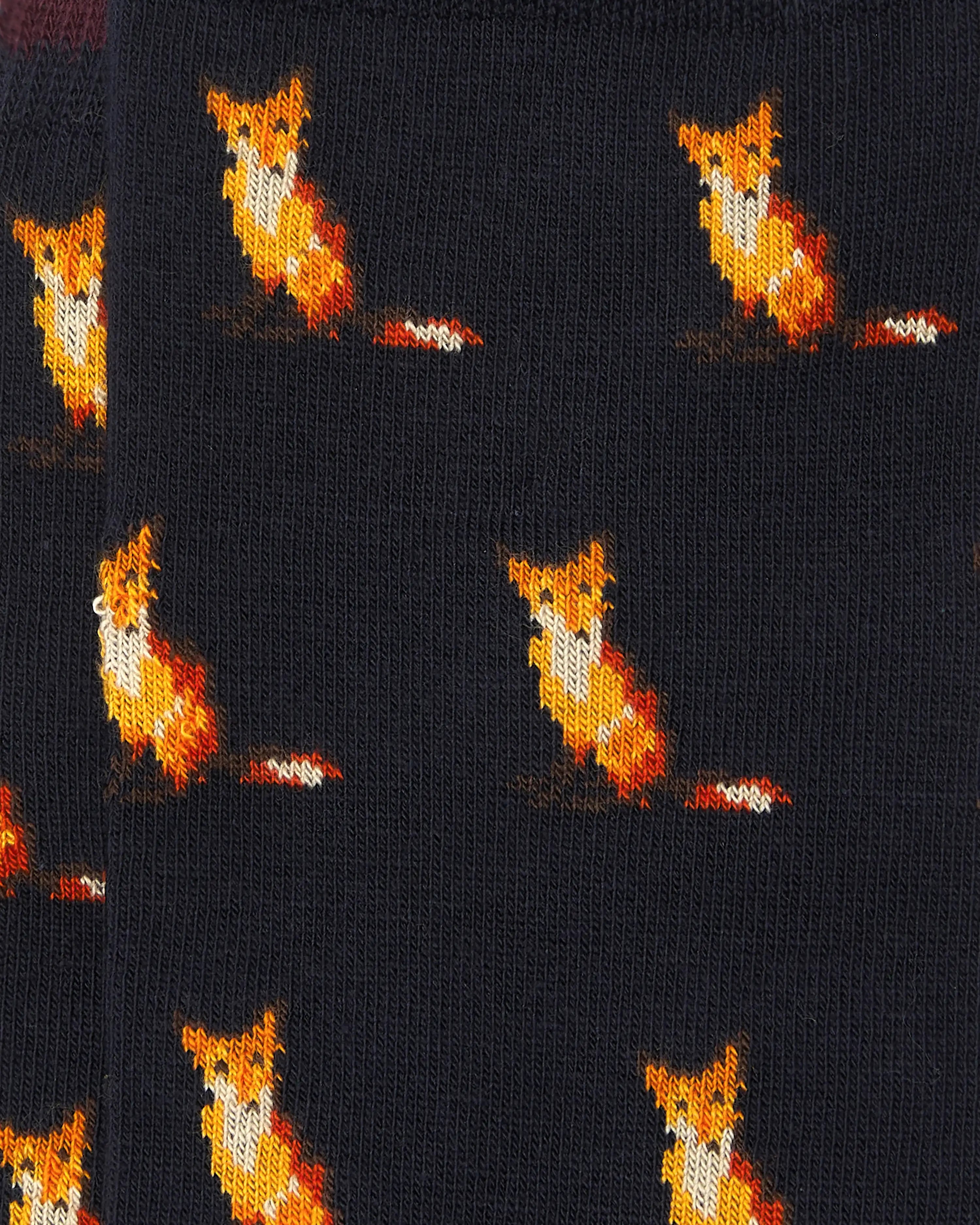 Calcetines media caña de mujer Kiff Kiff estampado zorrito azul marino