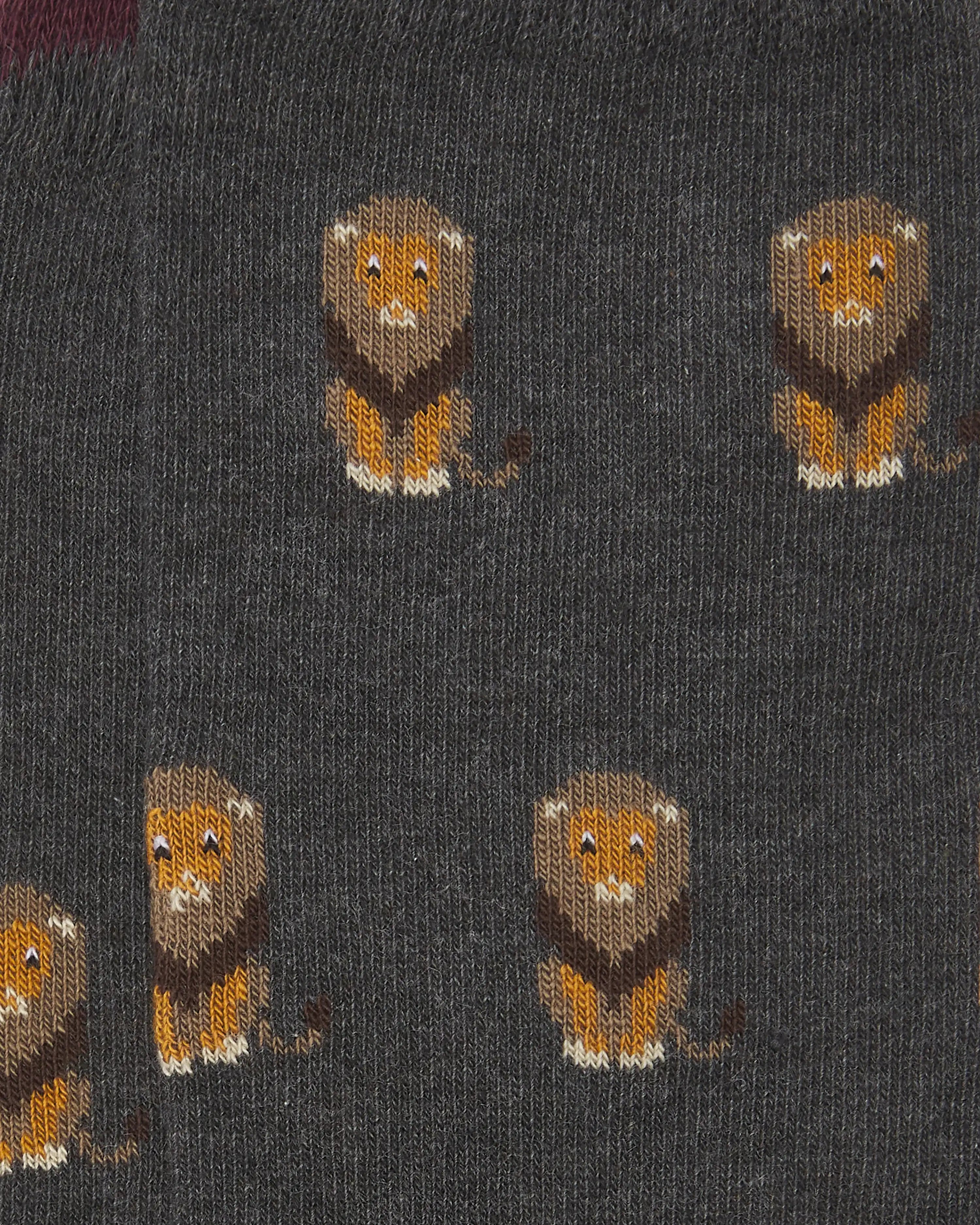 Calcetines media caña de mujer Kiff Kiff estampado león gris