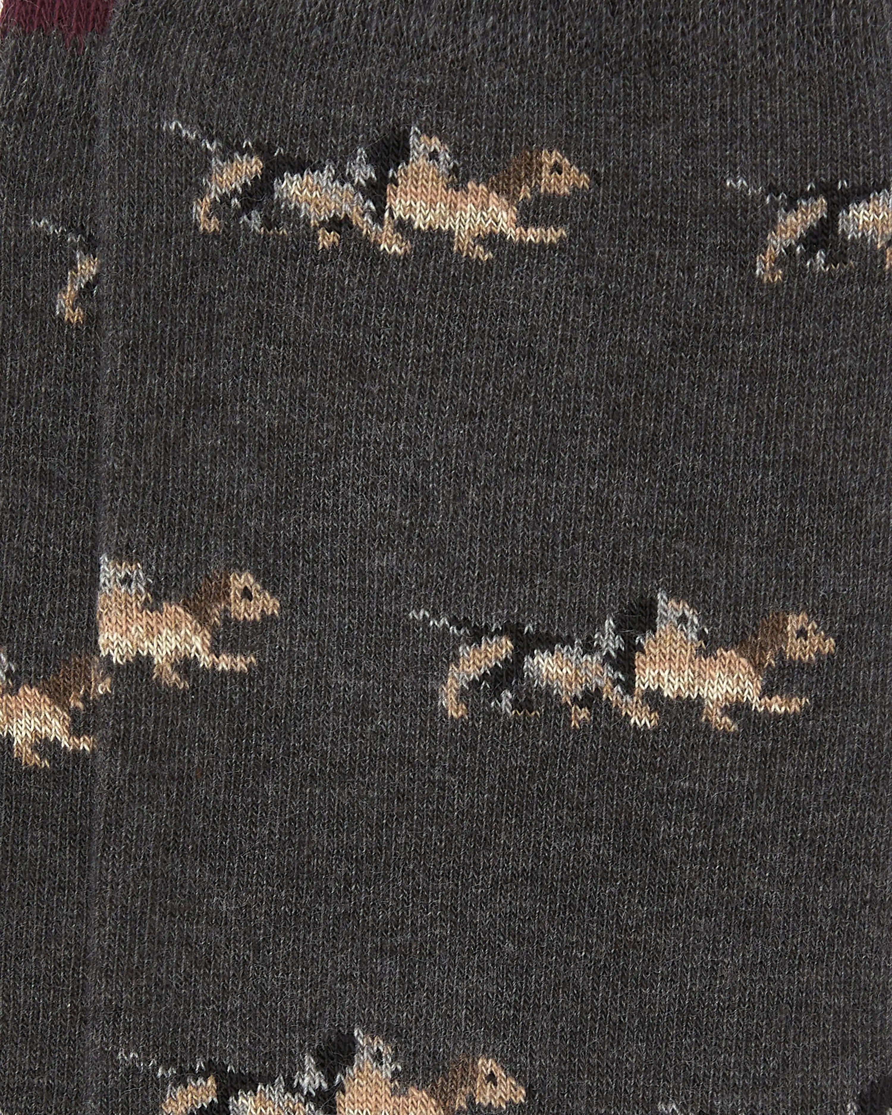 Calcetines media caña de mujer Kiff Kiff estampado pareja de teckels gris