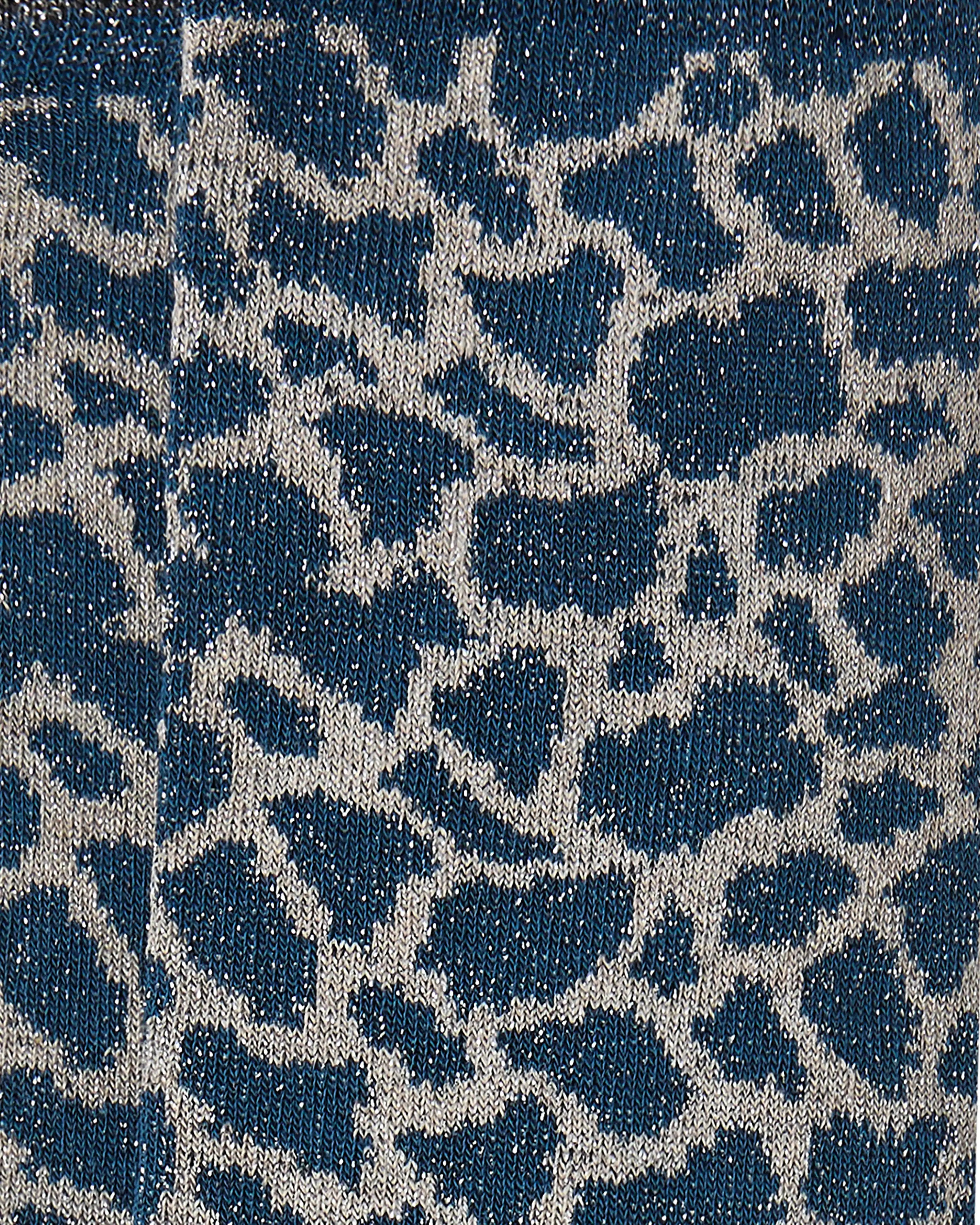 Calcetines media caña de mujer Kiff Kiff brilli leopardo azul