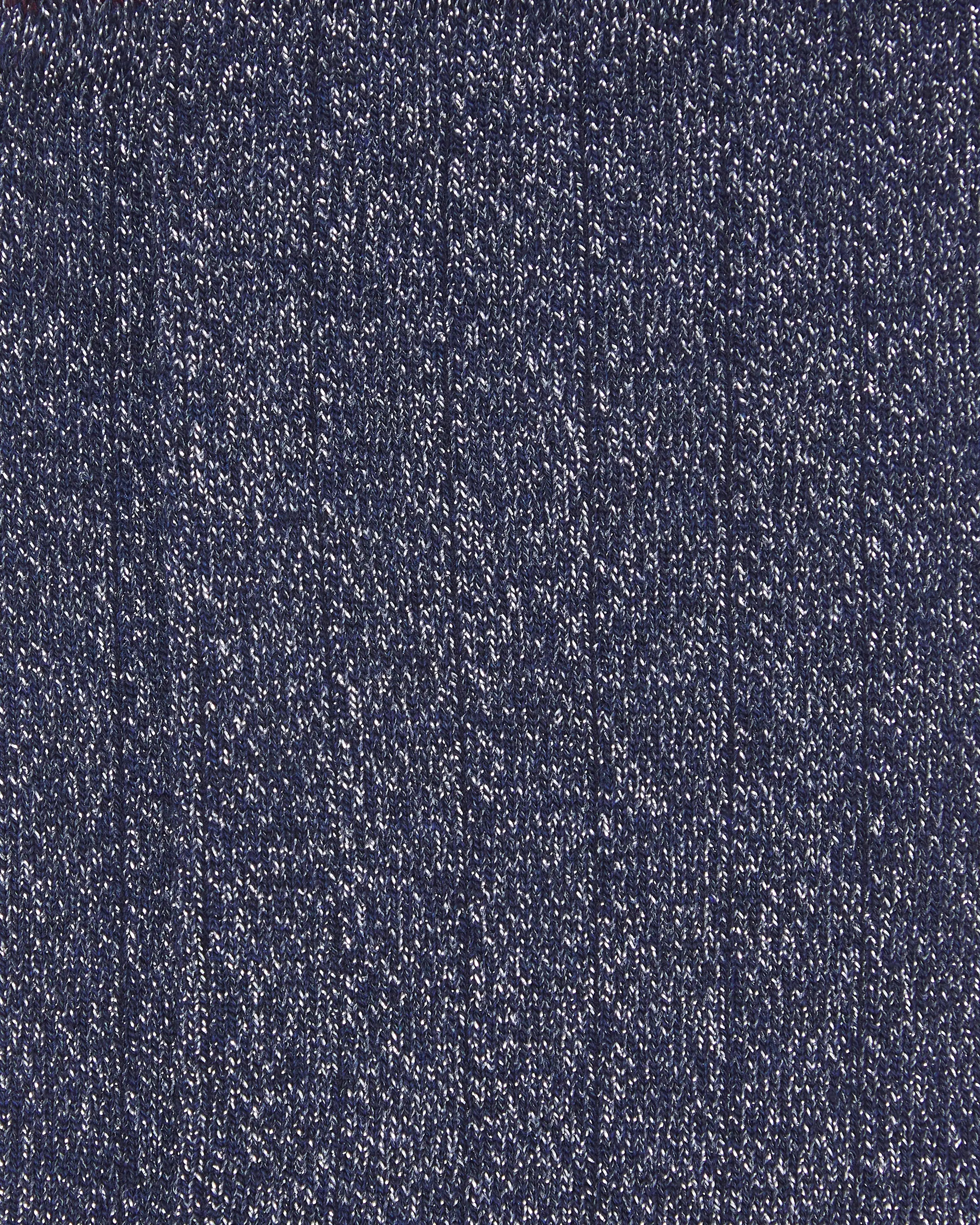 Calcetines media caña de mujer Kiff Kiff liso brillo azul jeans