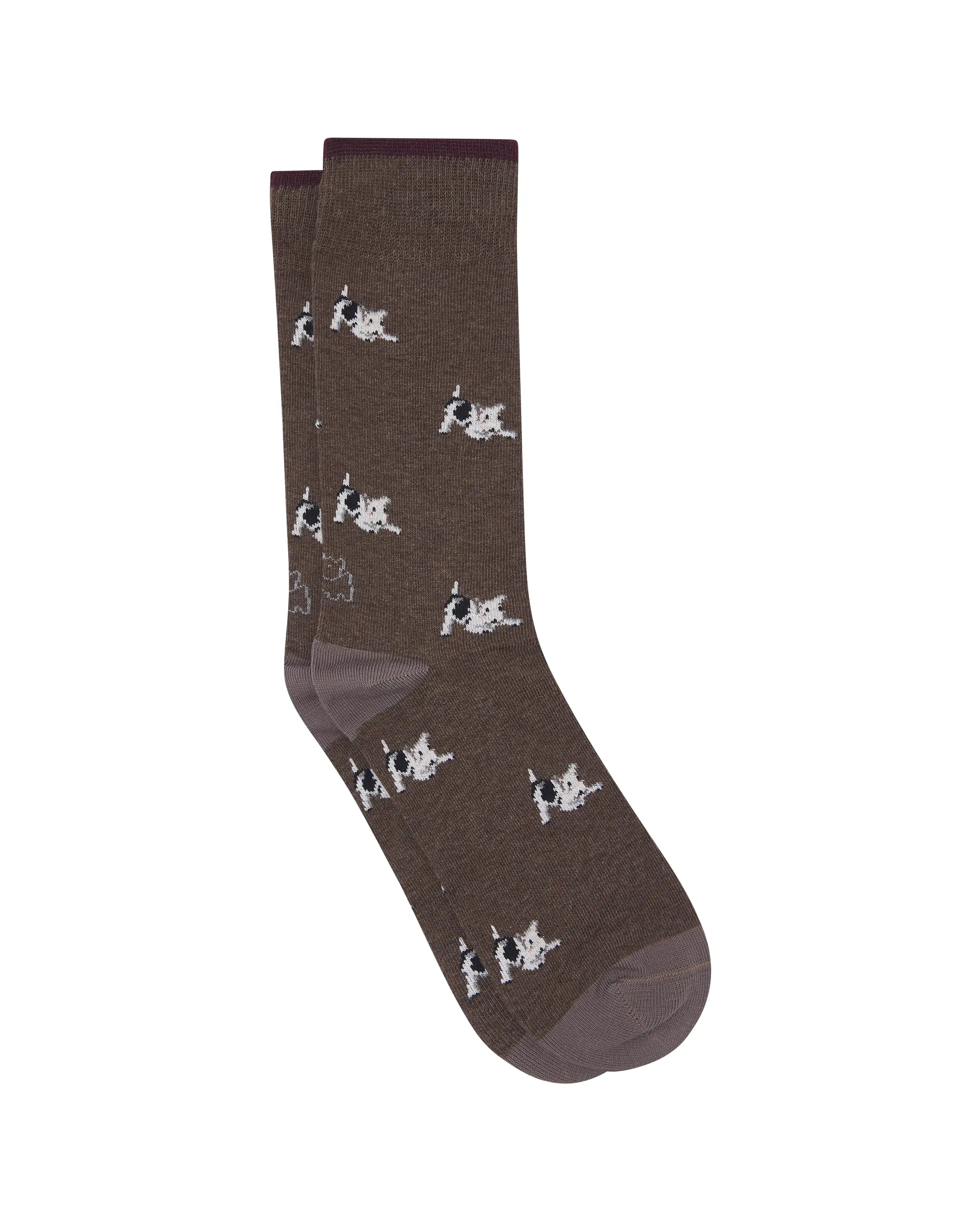 Calcetines media caña de hombre Kiff Kiff estampado perro