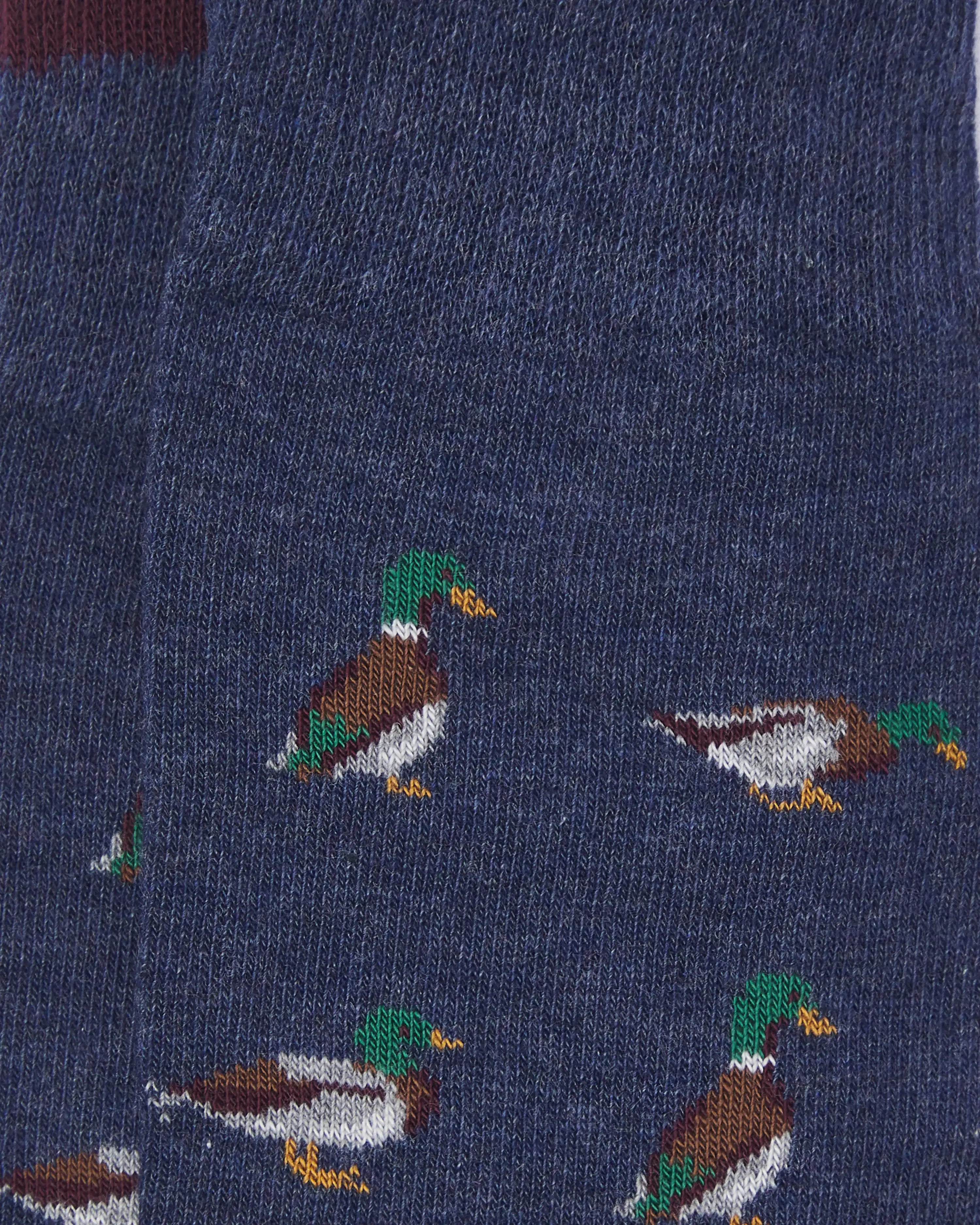 Calcetines media caña de hombre Kiff Kiff estampado pato azul jeans