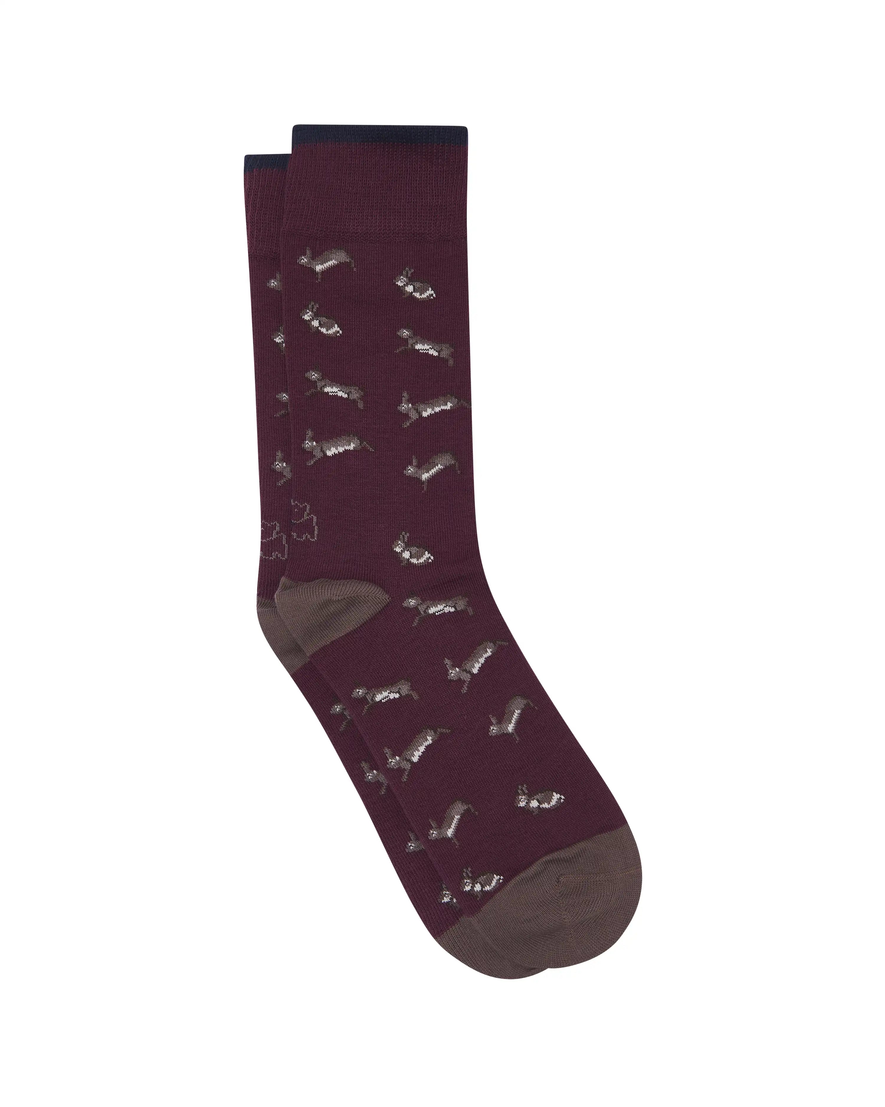 Calcetines media caña de hombre Kiff Kiff estampado conejos