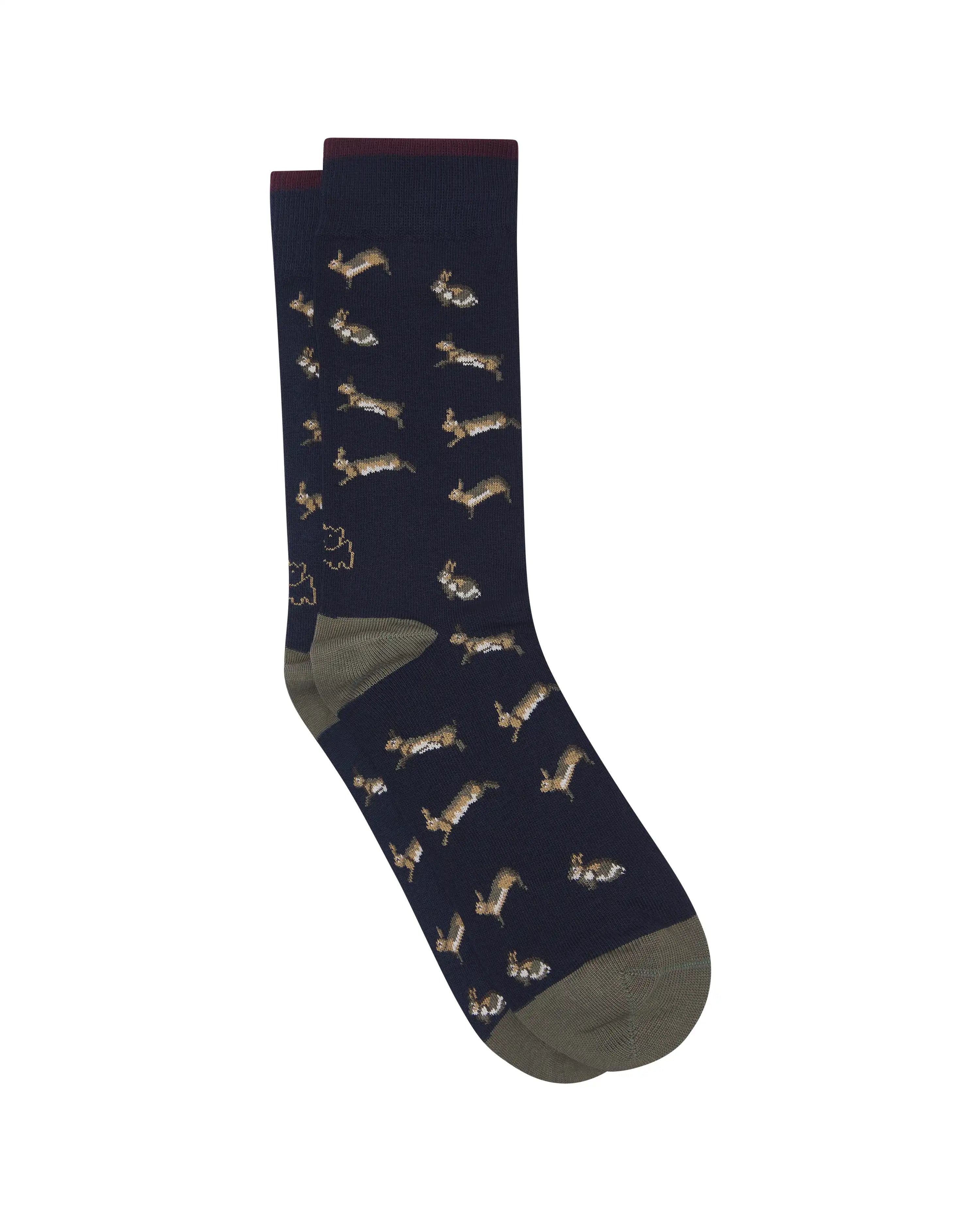 Calcetines media caña de hombre Kiff Kiff estampado conejos