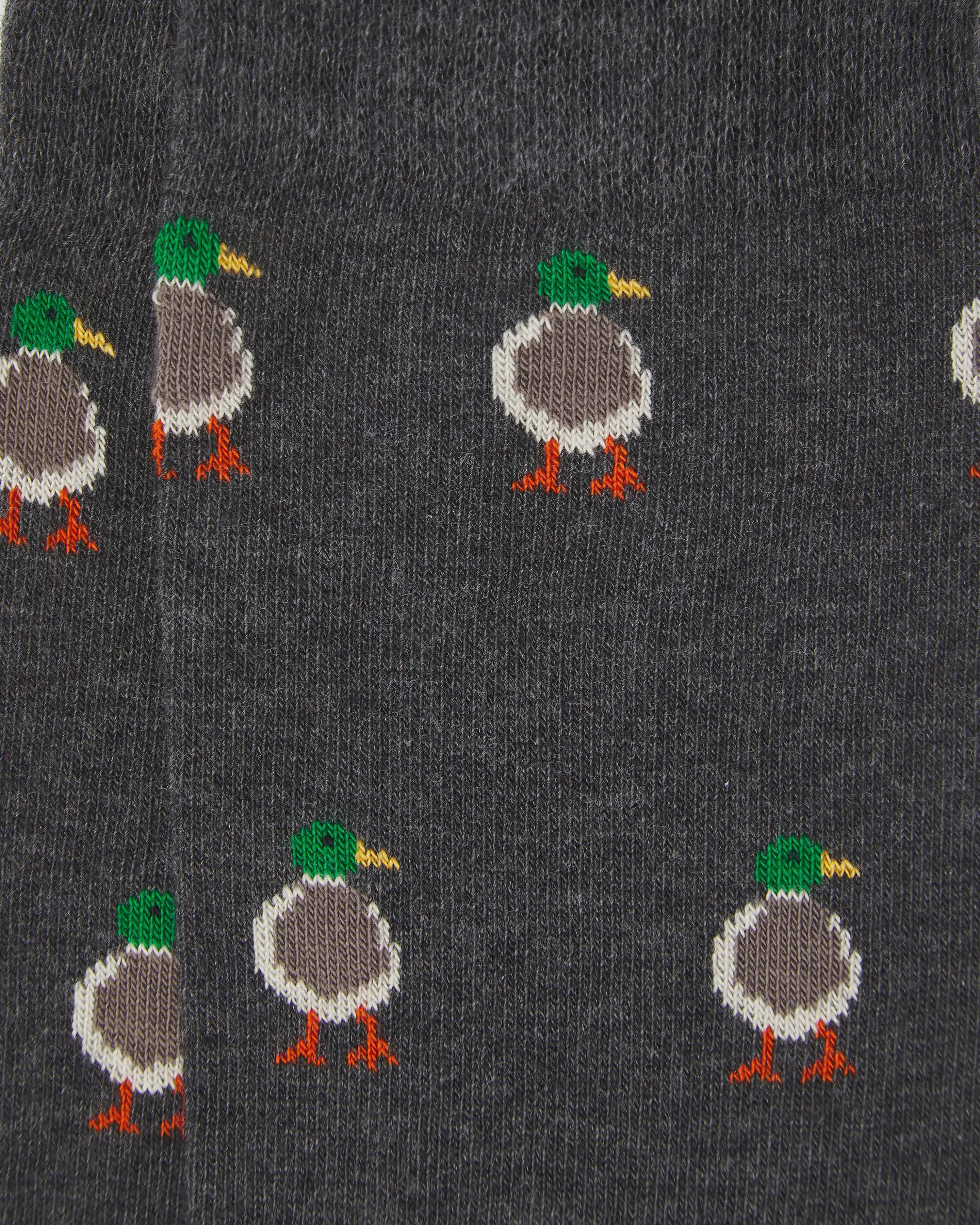 Calcetines media caña de hombre Kiff Kiff estampado pato gordo gris