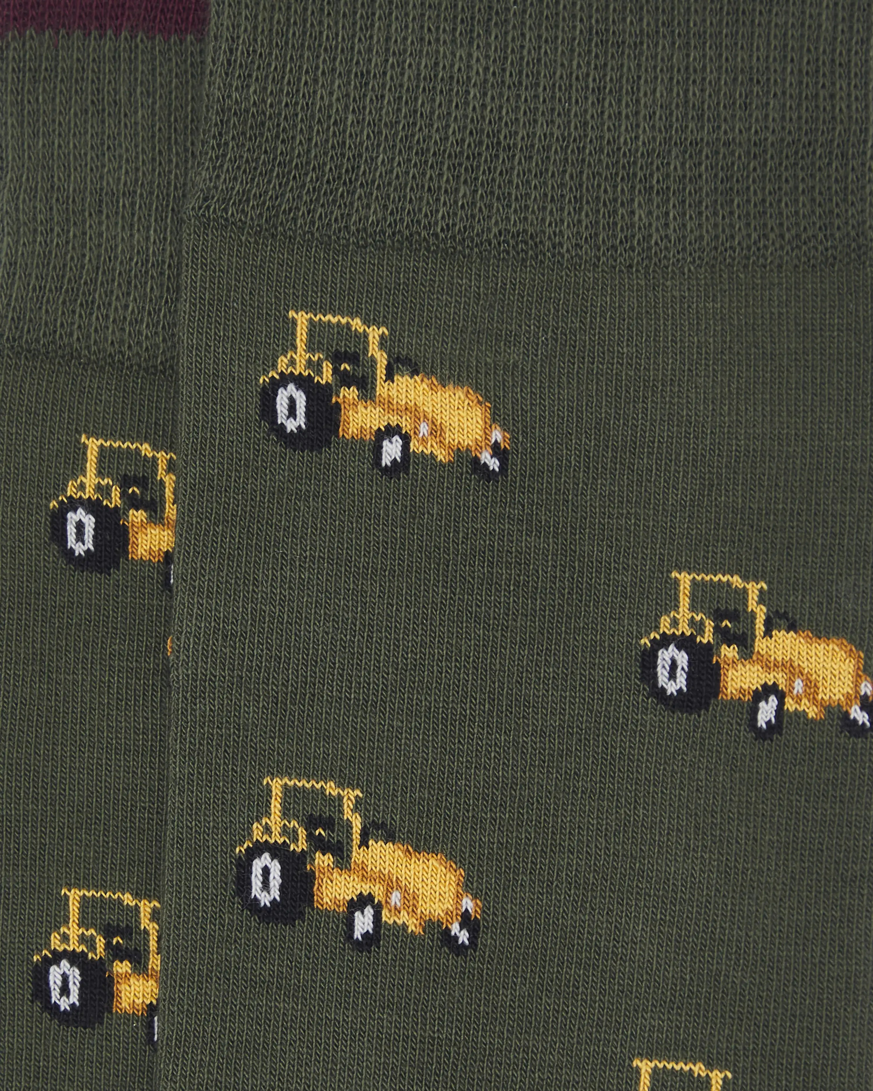 Calcetines media caña de hombre Kiff Kiff estampado tractor verde caza