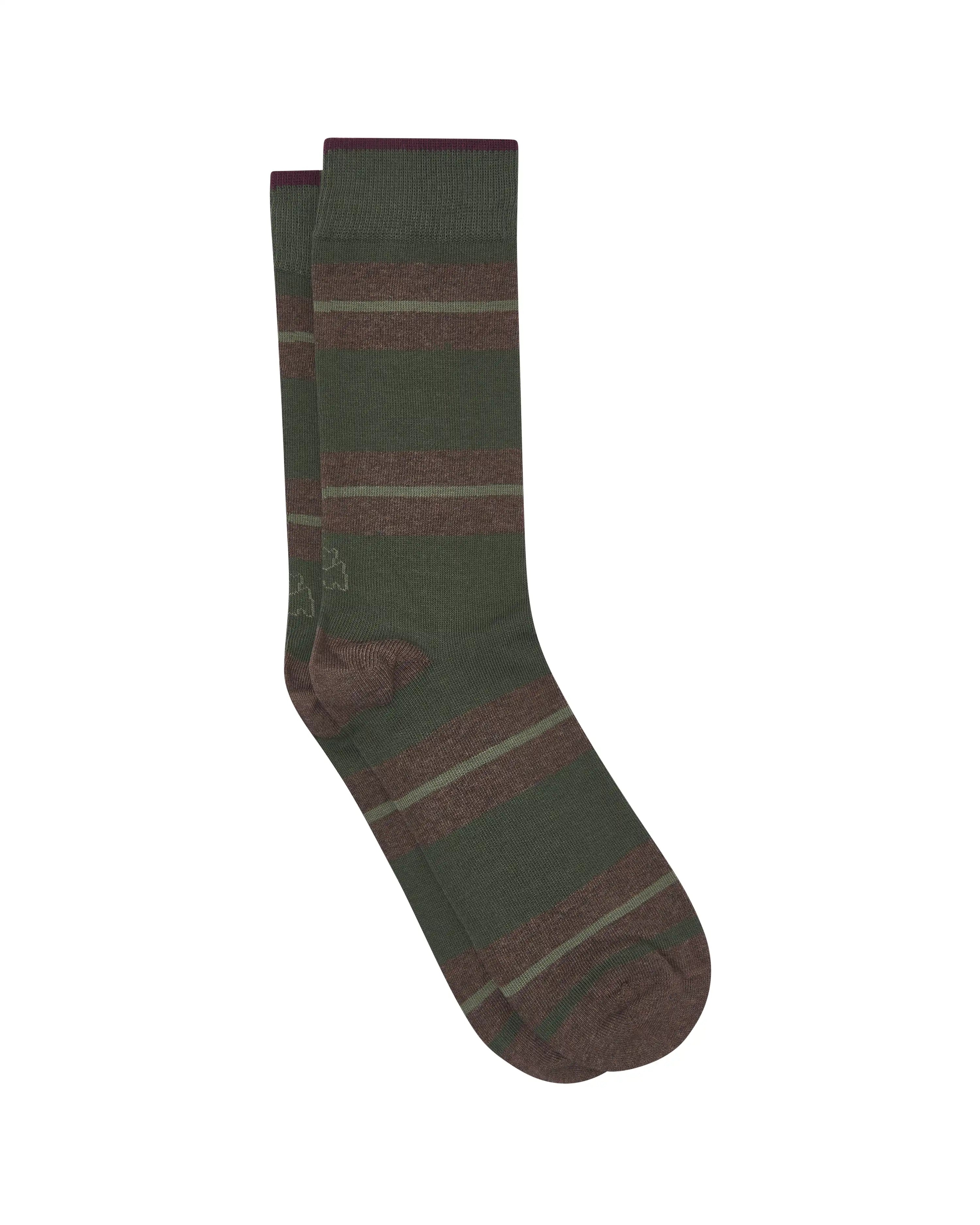 Calcetines media caña de hombre Kiff Kiff estampado rayas bicolor