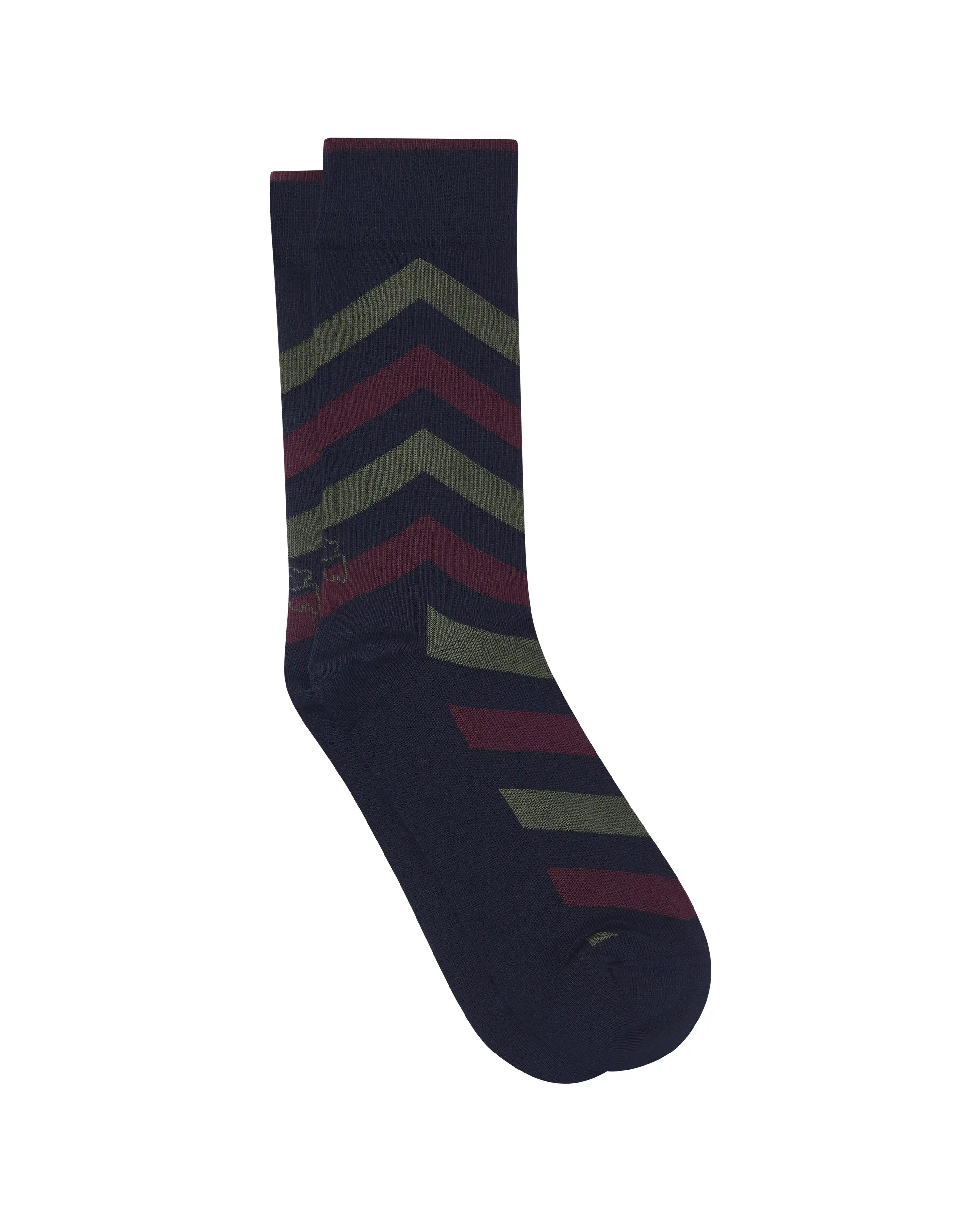 Calcetines media caña de hombre Kiff Kiff estampado geométrico bicolor