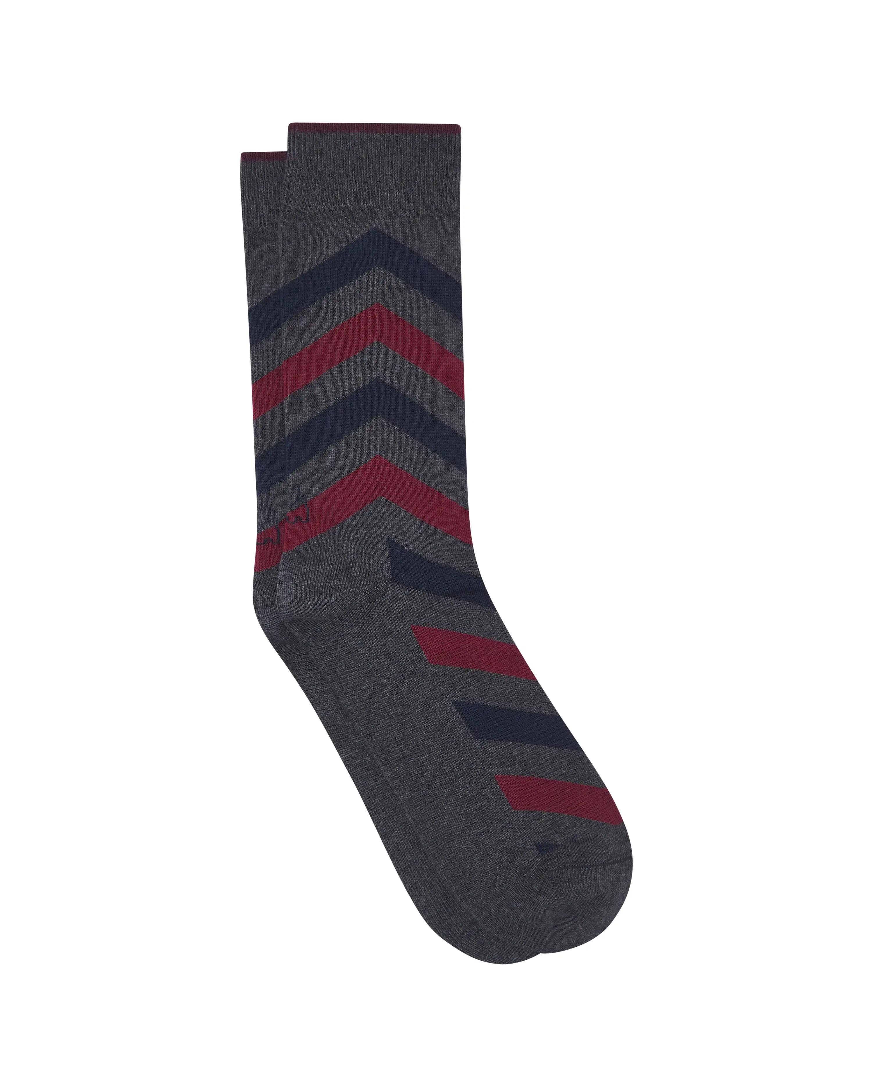 Calcetines media caña de hombre Kiff Kiff estampado geométrico bicolor
