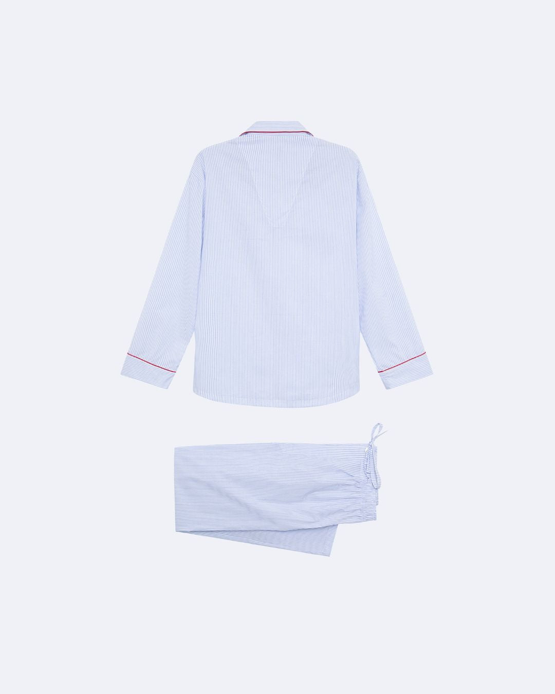 Pijama largo de hombre Kiff Kiff de tela con rayas azules