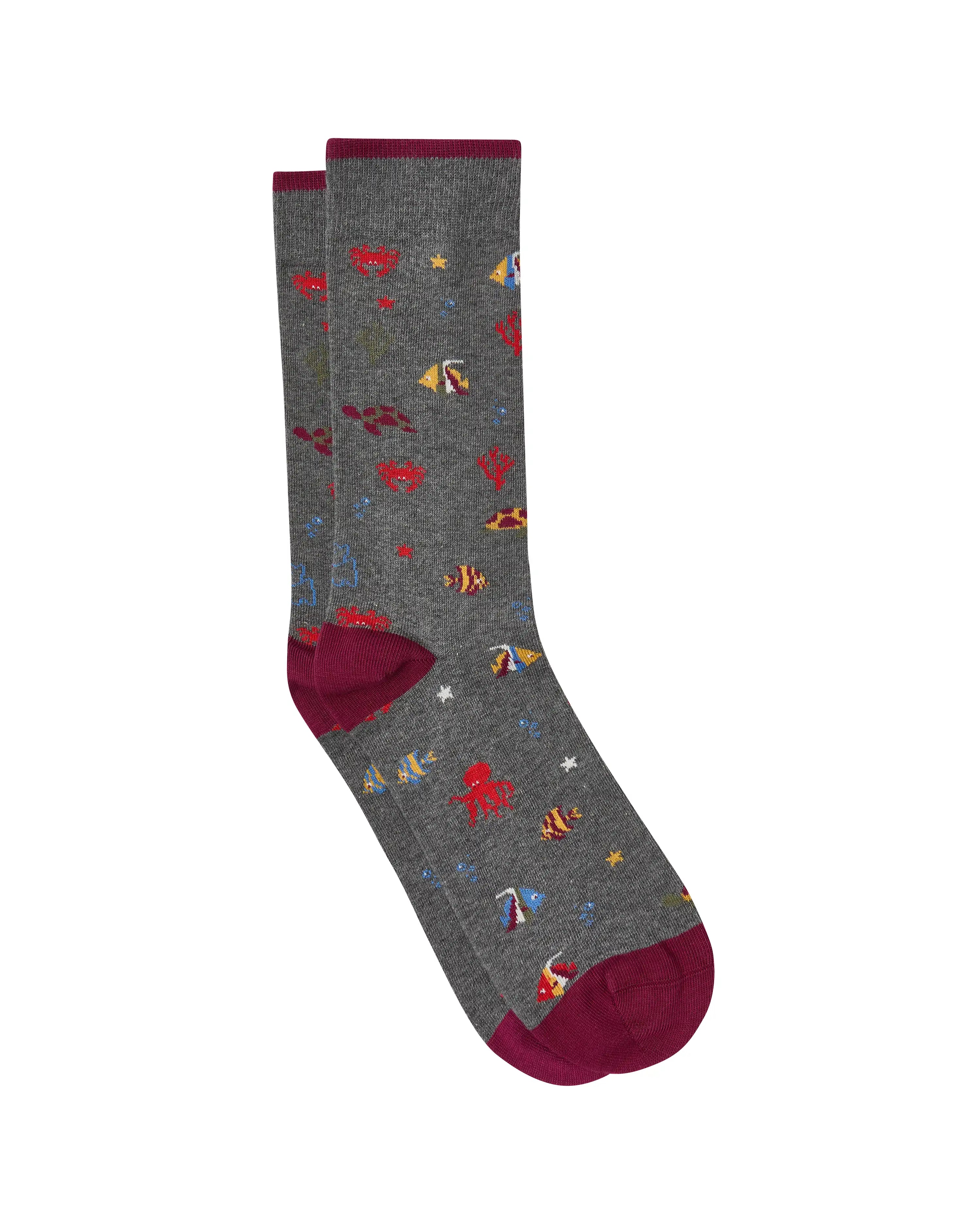 Calcetines media caña de hombre Kiff Kiff estampado marino