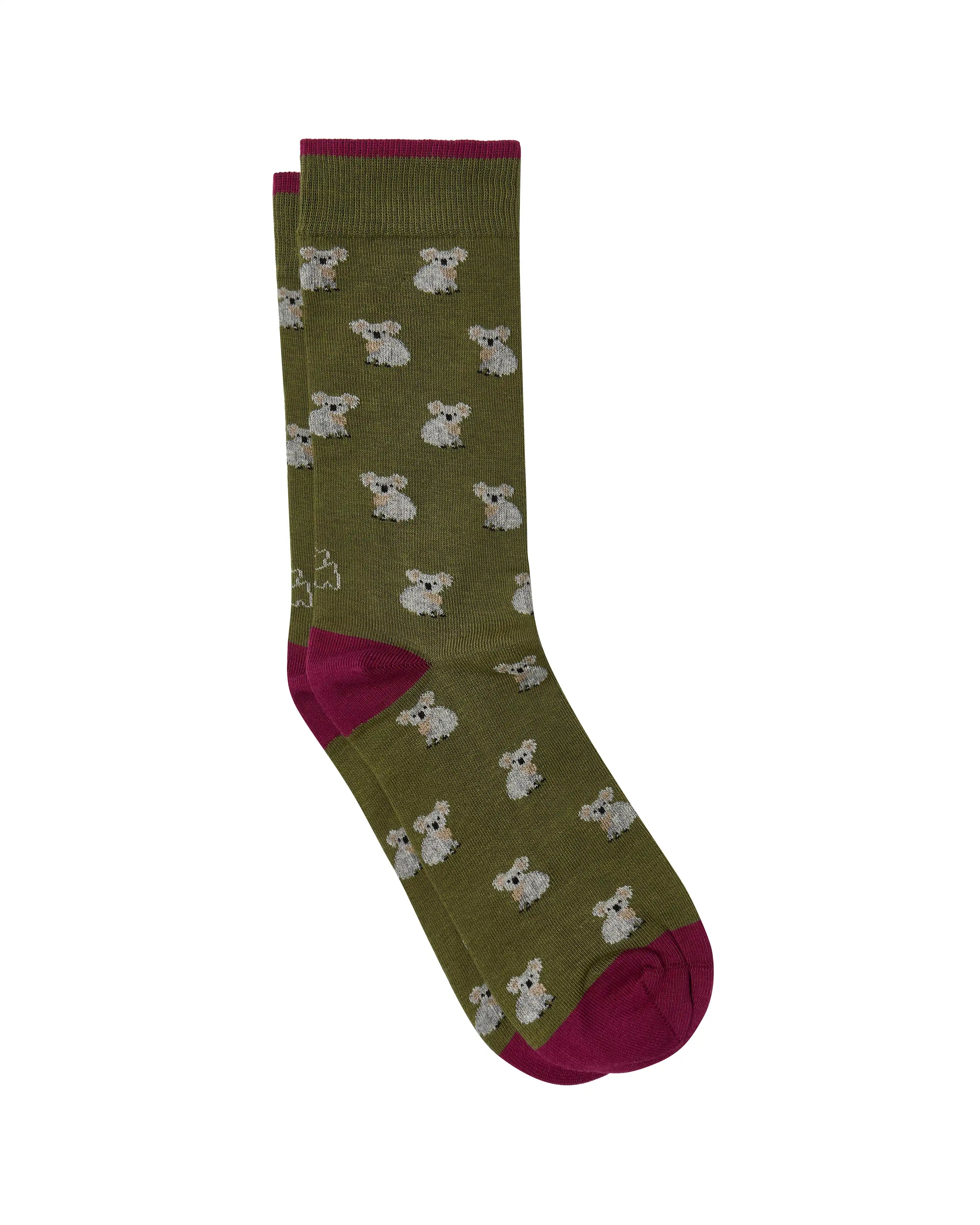 Calcetines media caña de hombre Kiff Kiff estampado koala
